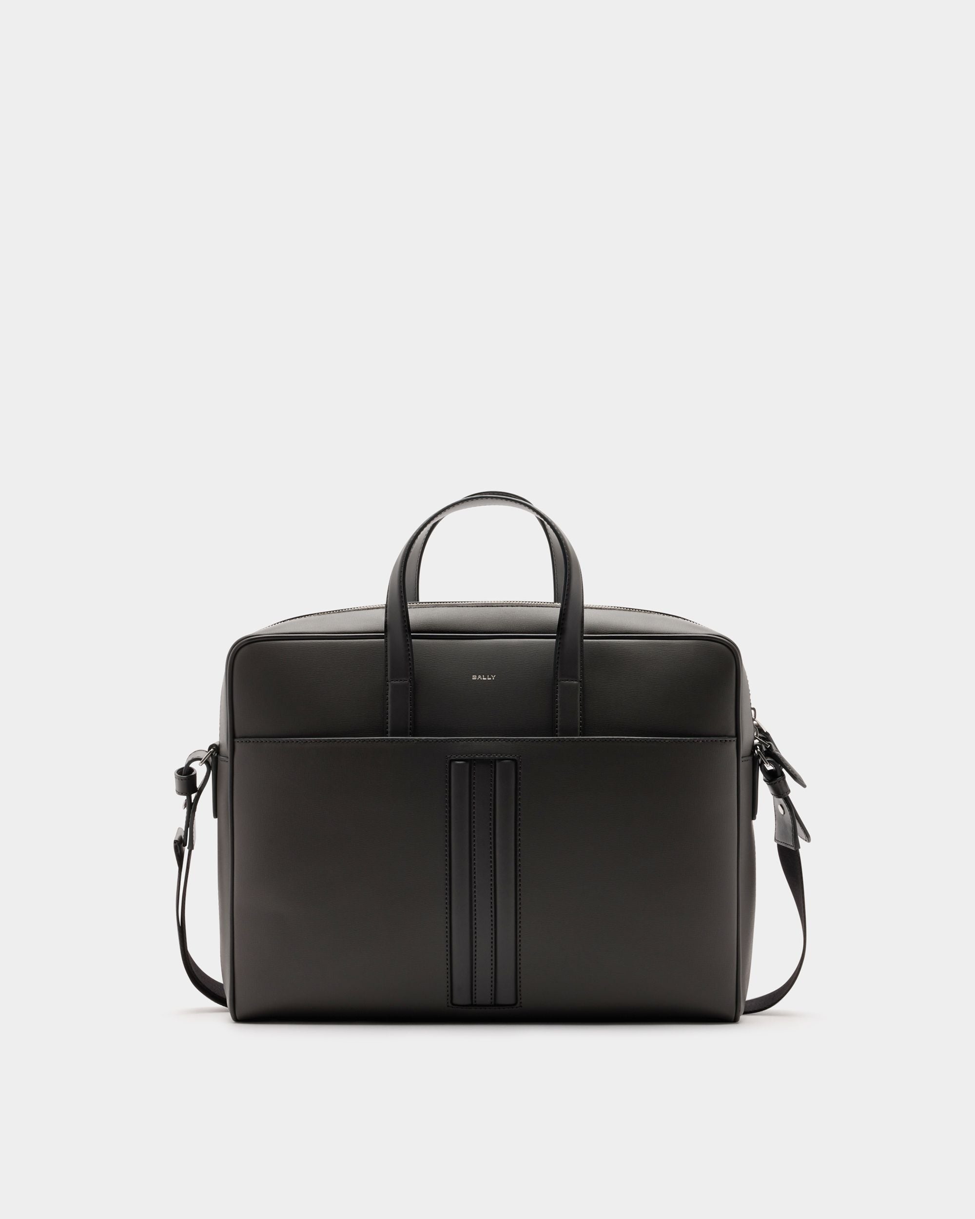 Bally Global - Mythos Briefcase in Grey Recycled Leather - Grey