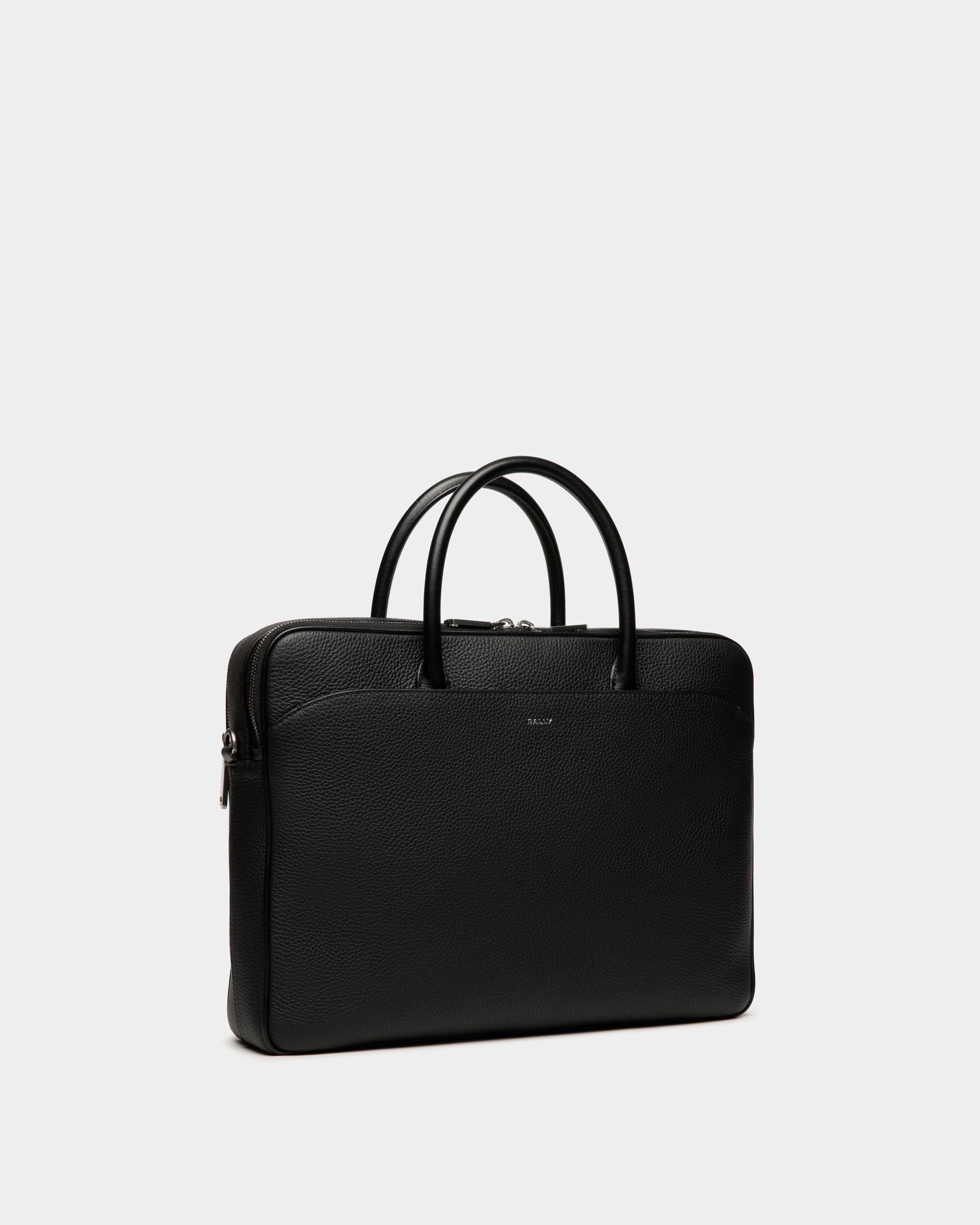 Bally Global - Maletín Oeden De Piel Negra - Negro