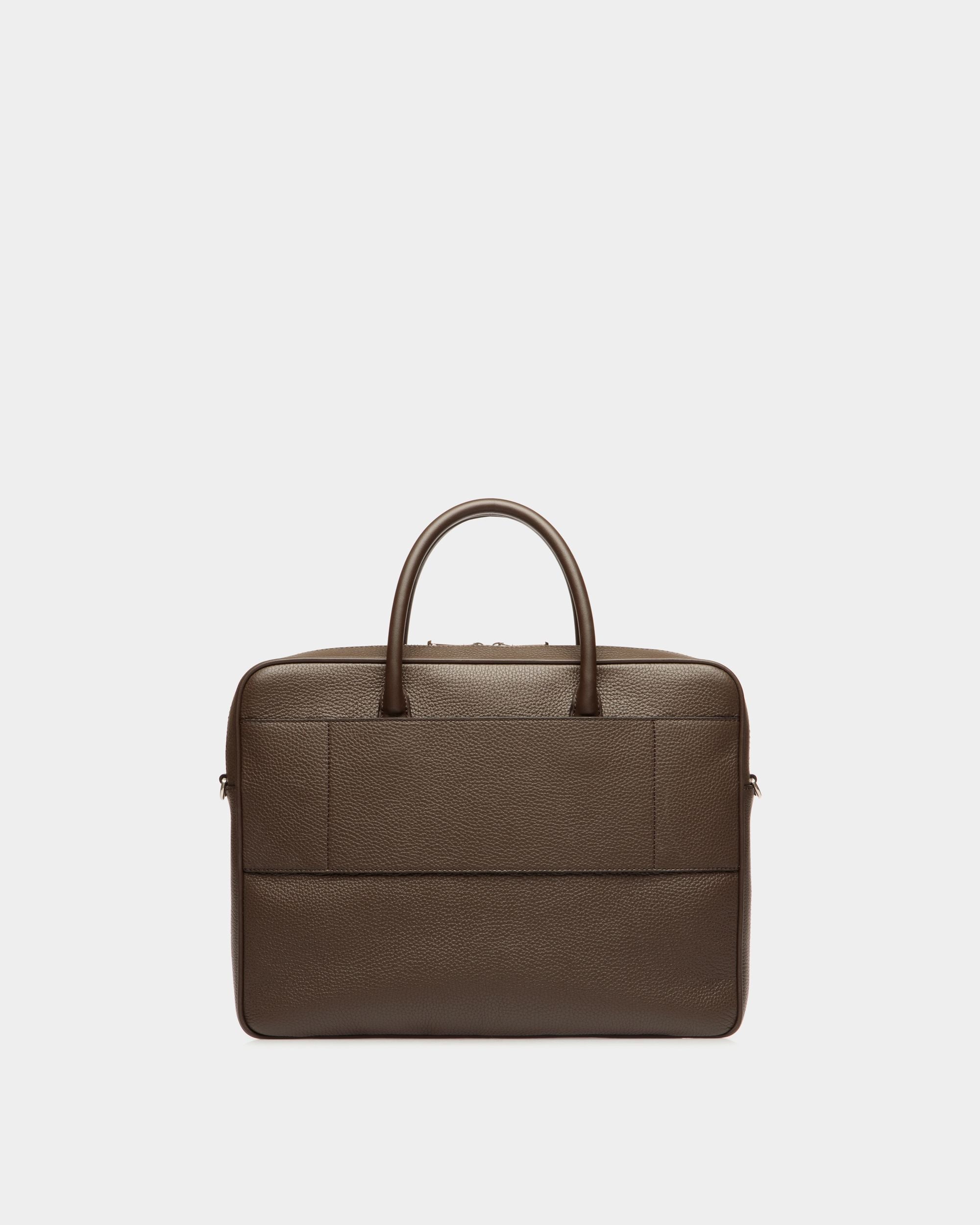 Bally Global - Cartable Oeden En Cuir Ebano - Marron
