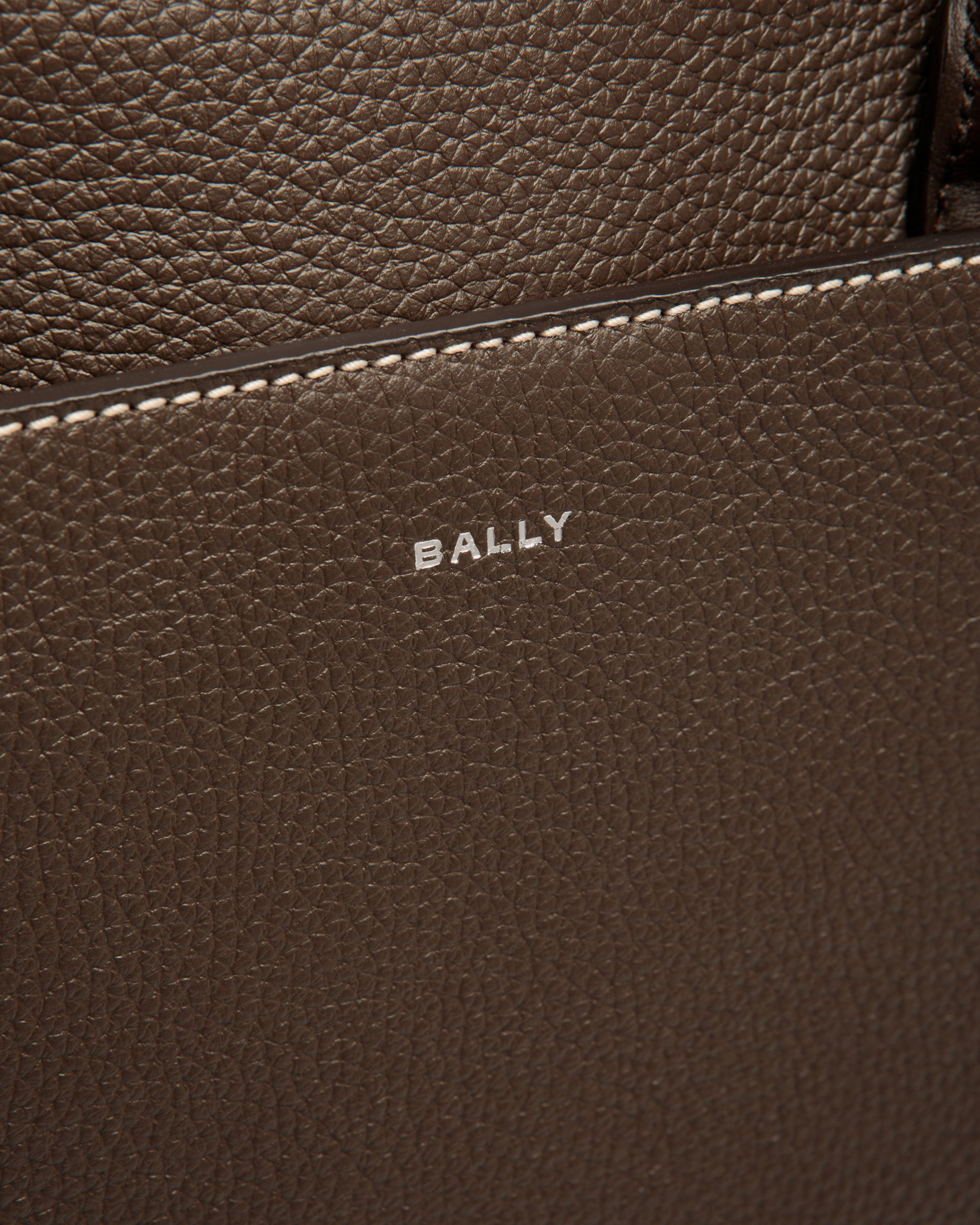 Bally Global - Cartable Oeden En Cuir Ebano - Marron