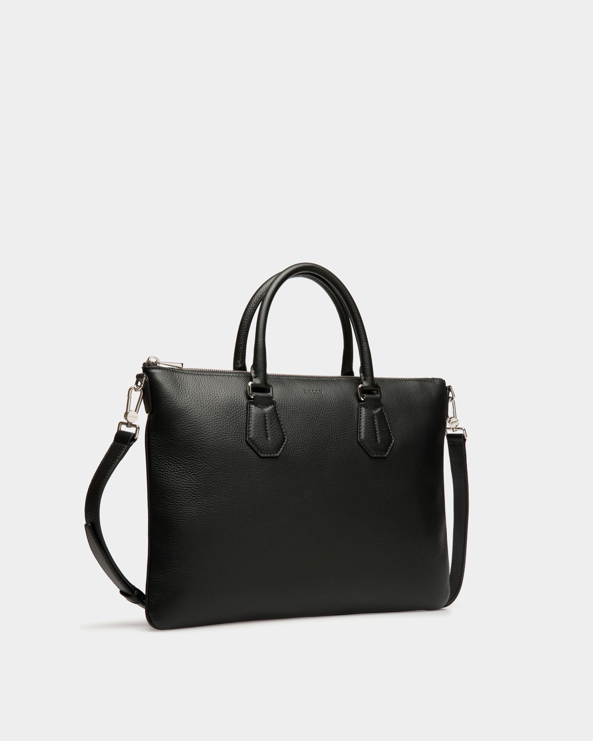 Bally Global - Business Bag In Black Leather - Black