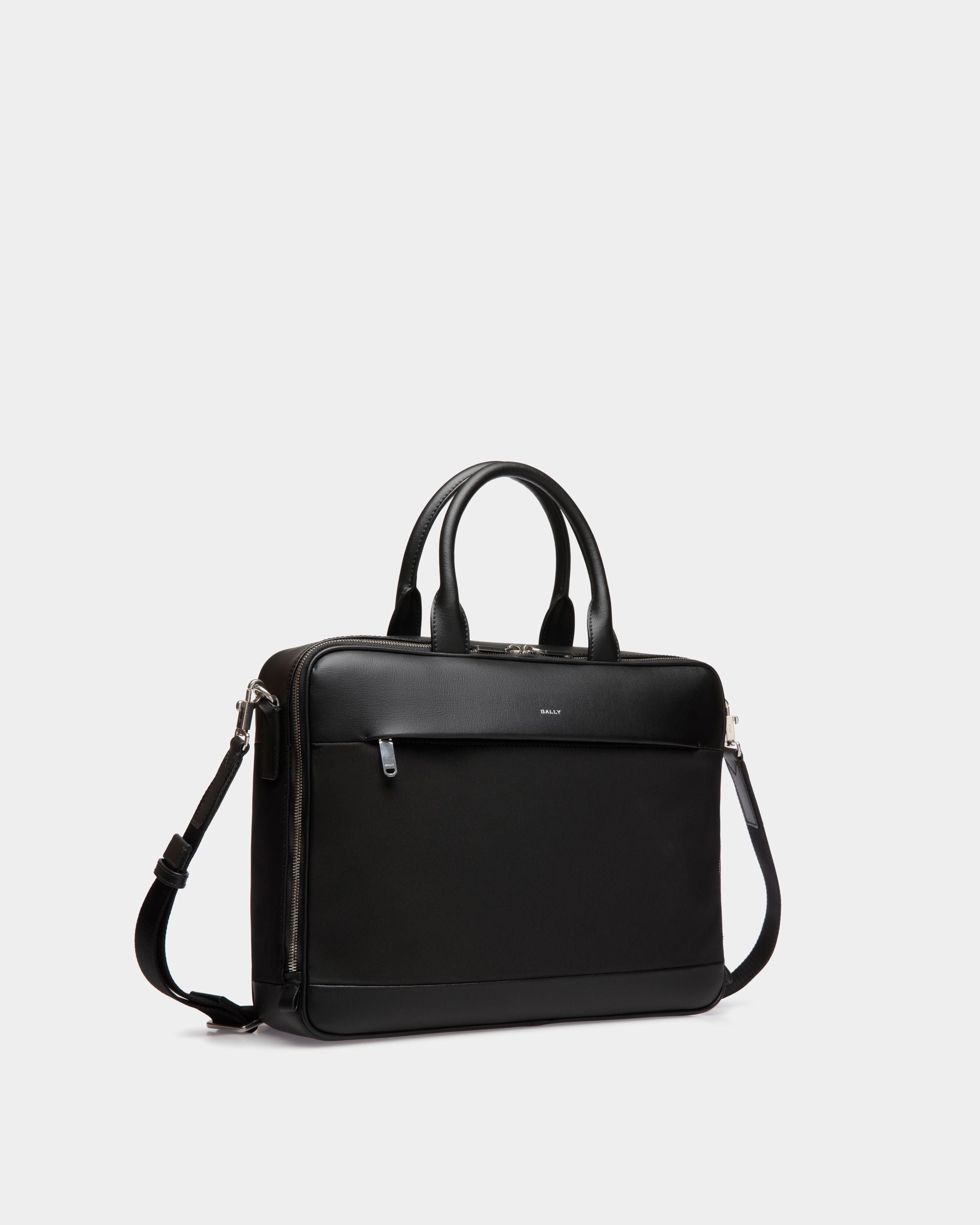 Bally Global - Vogel Brief Case In Black Nylon - Black
