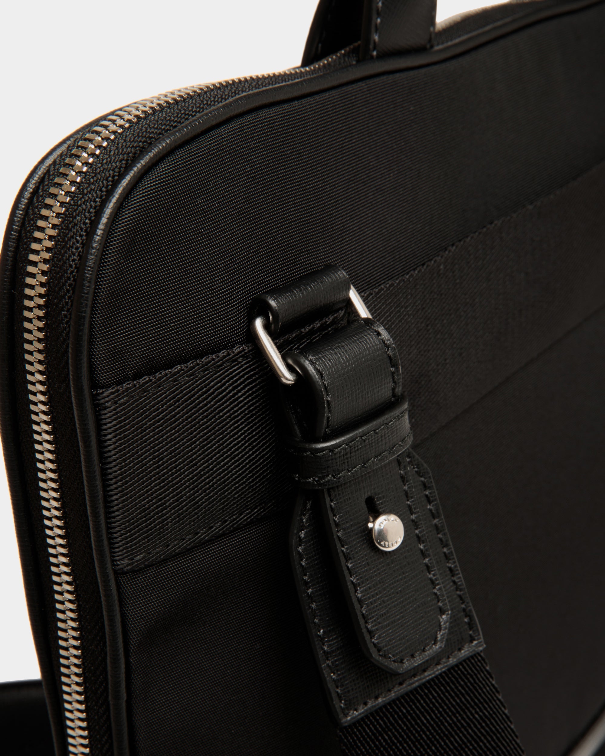 Bally Global - Maletín Vogel De Nailon Y Piel Reciclada Negra - Negro