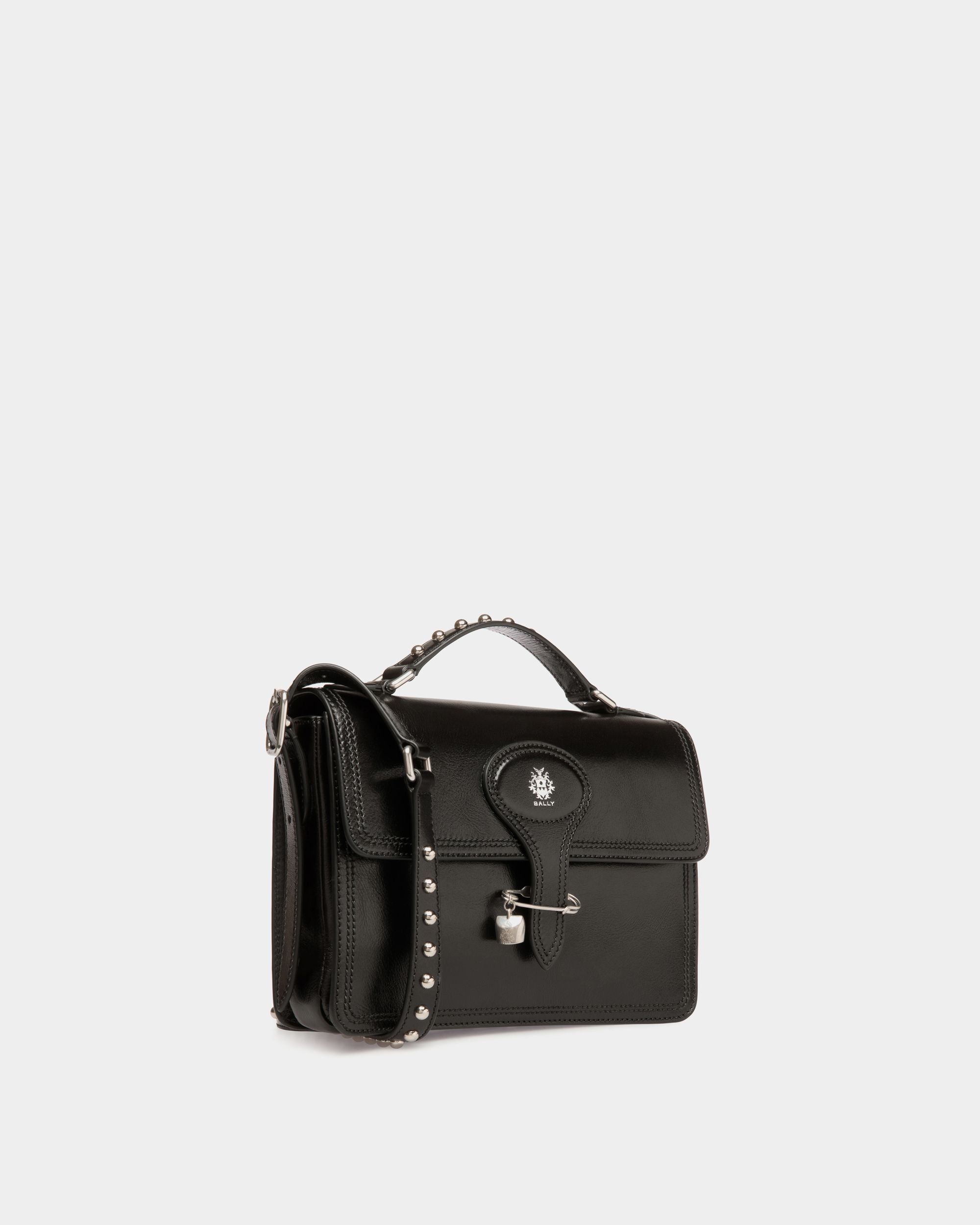 Bally Global - Petit Sac D’épaule Beckett En Cuir Noir Avec Bally Pin - Noir