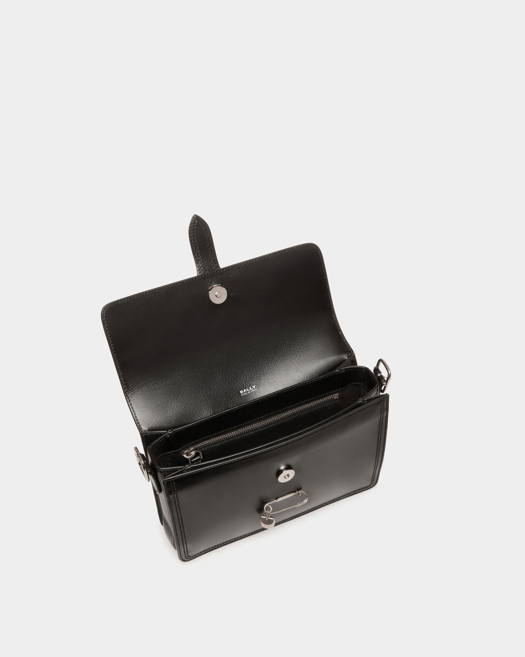 Bally Global - Petit Sac D’épaule Beckett En Cuir Noir Avec Bally Pin - Noir