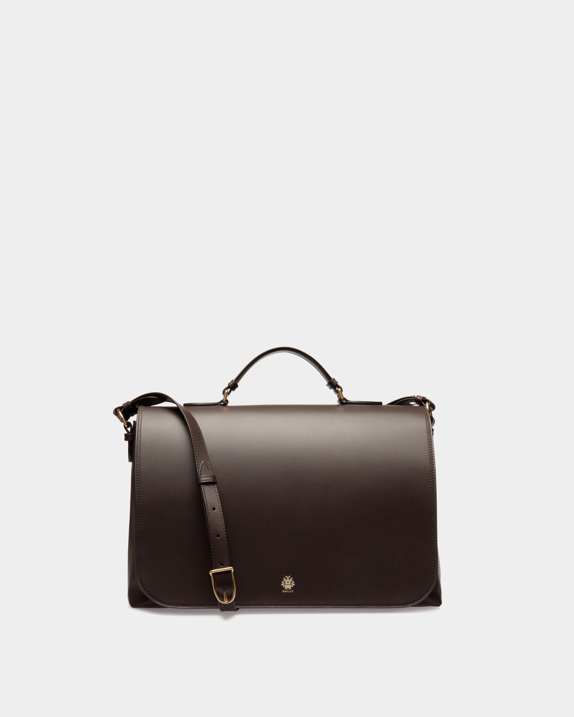 Bally Global - Ray Crossbody Bag in Ebano Leather - Brown