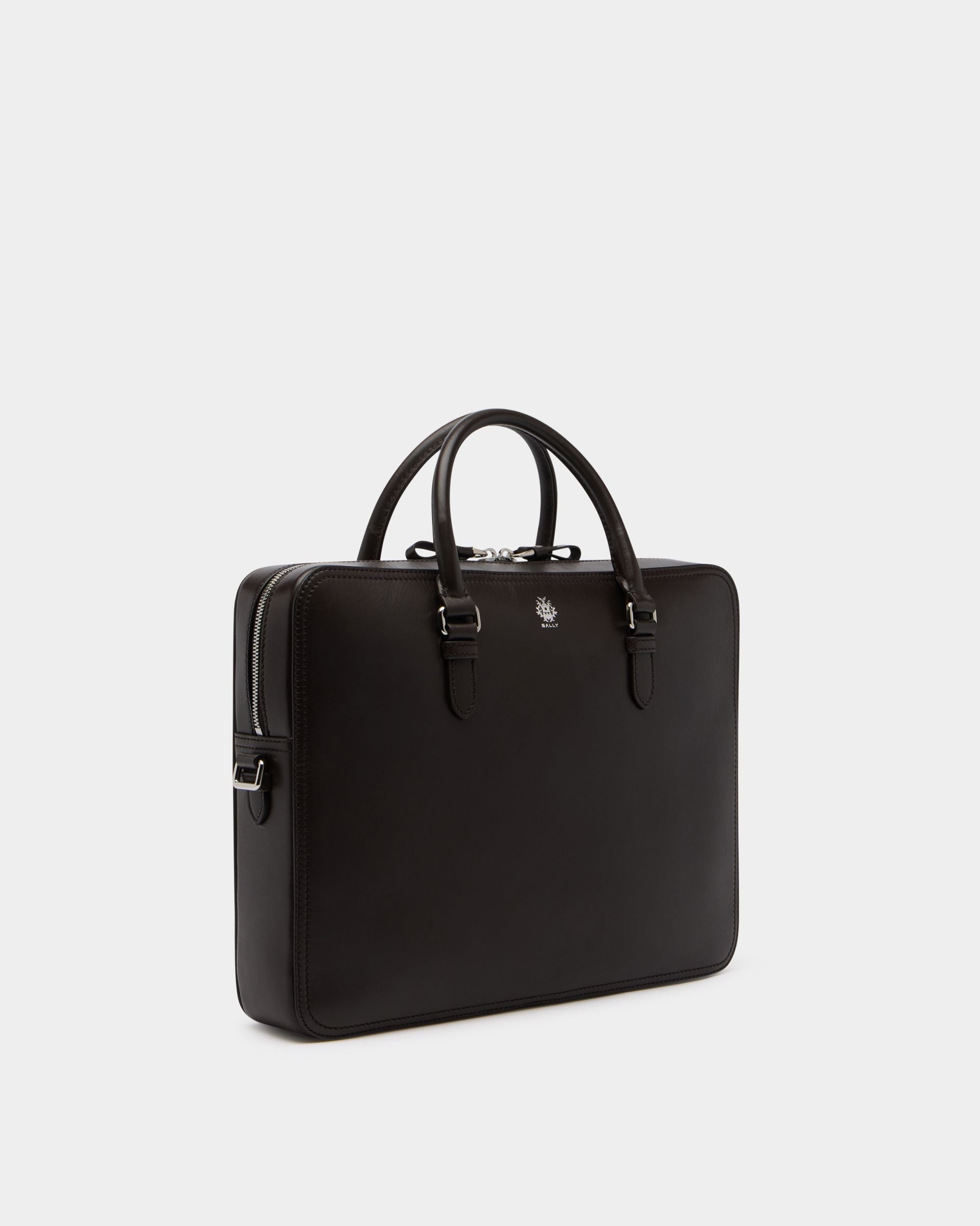Bally Global - Ray Briefcase in Chocolate Leather - Brown