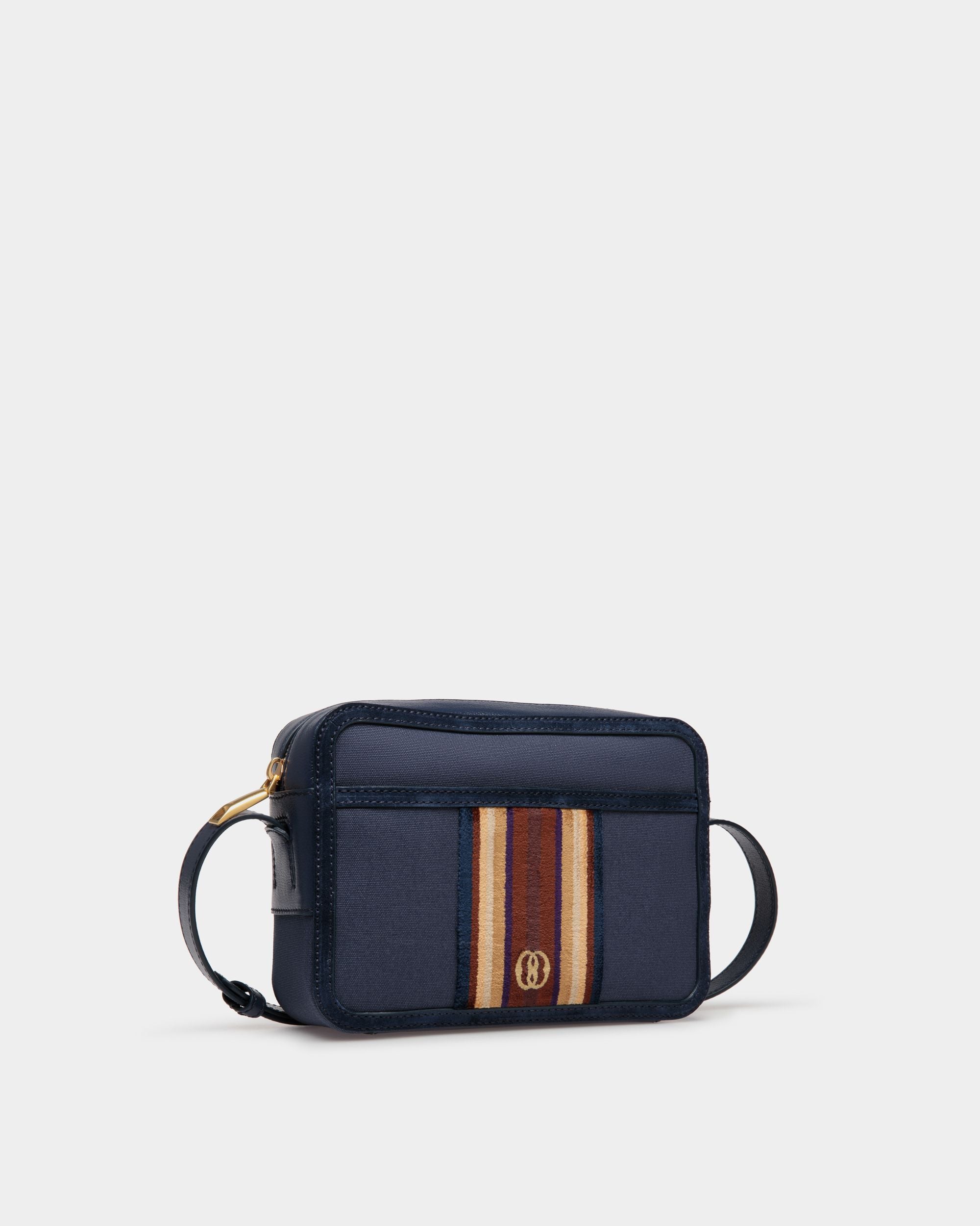 Bally Global - Gare Crossbody Bag In Marine Fabric - Blue