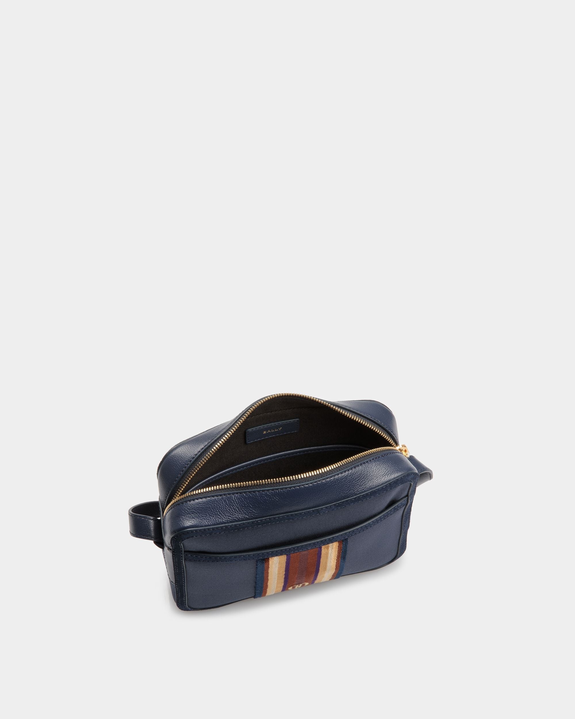 Bally Global - Gare Crossbody Bag In Marine Fabric - Blue