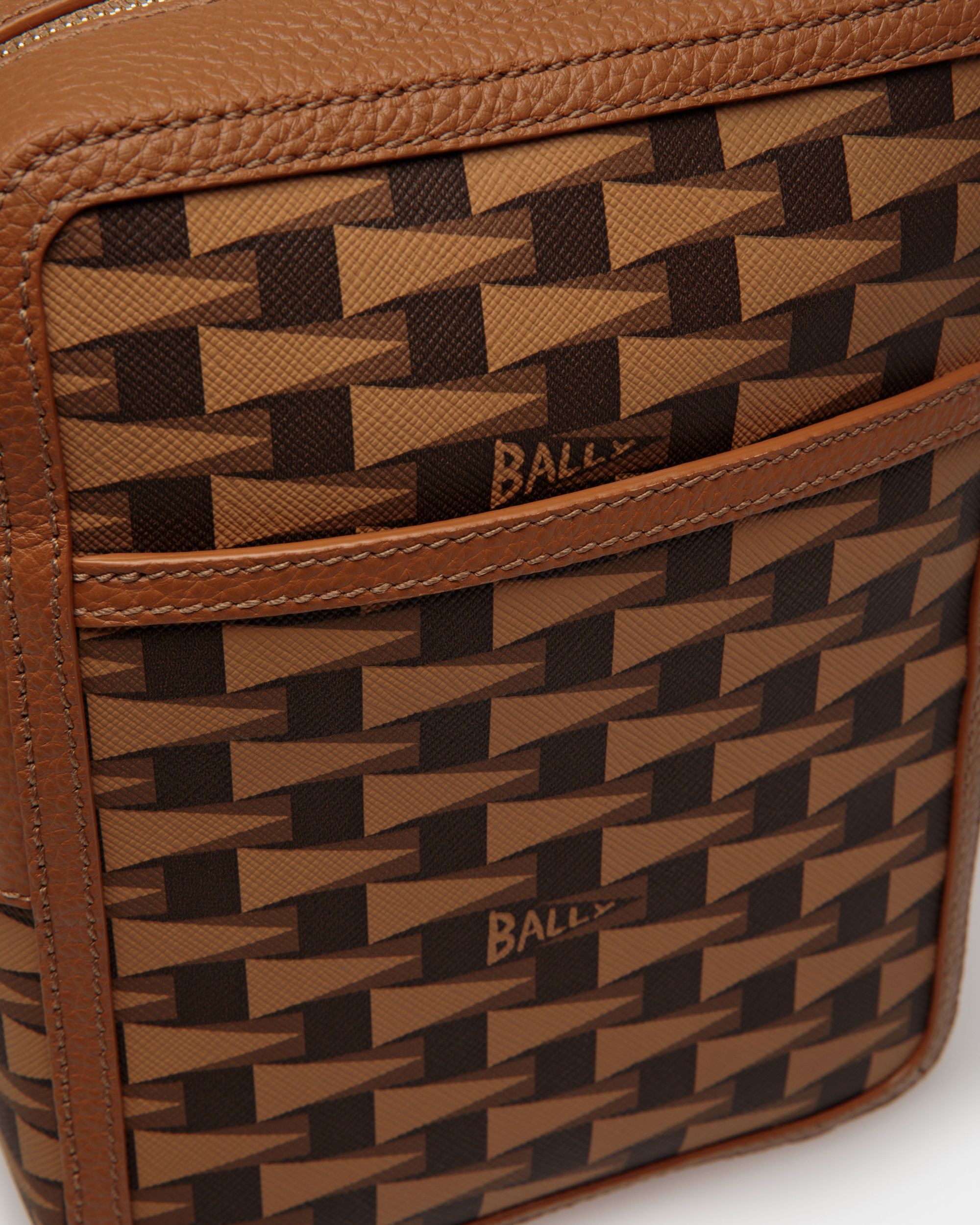 Bally Global - Pennant Crossbody Bag In Desert TPU - Brown