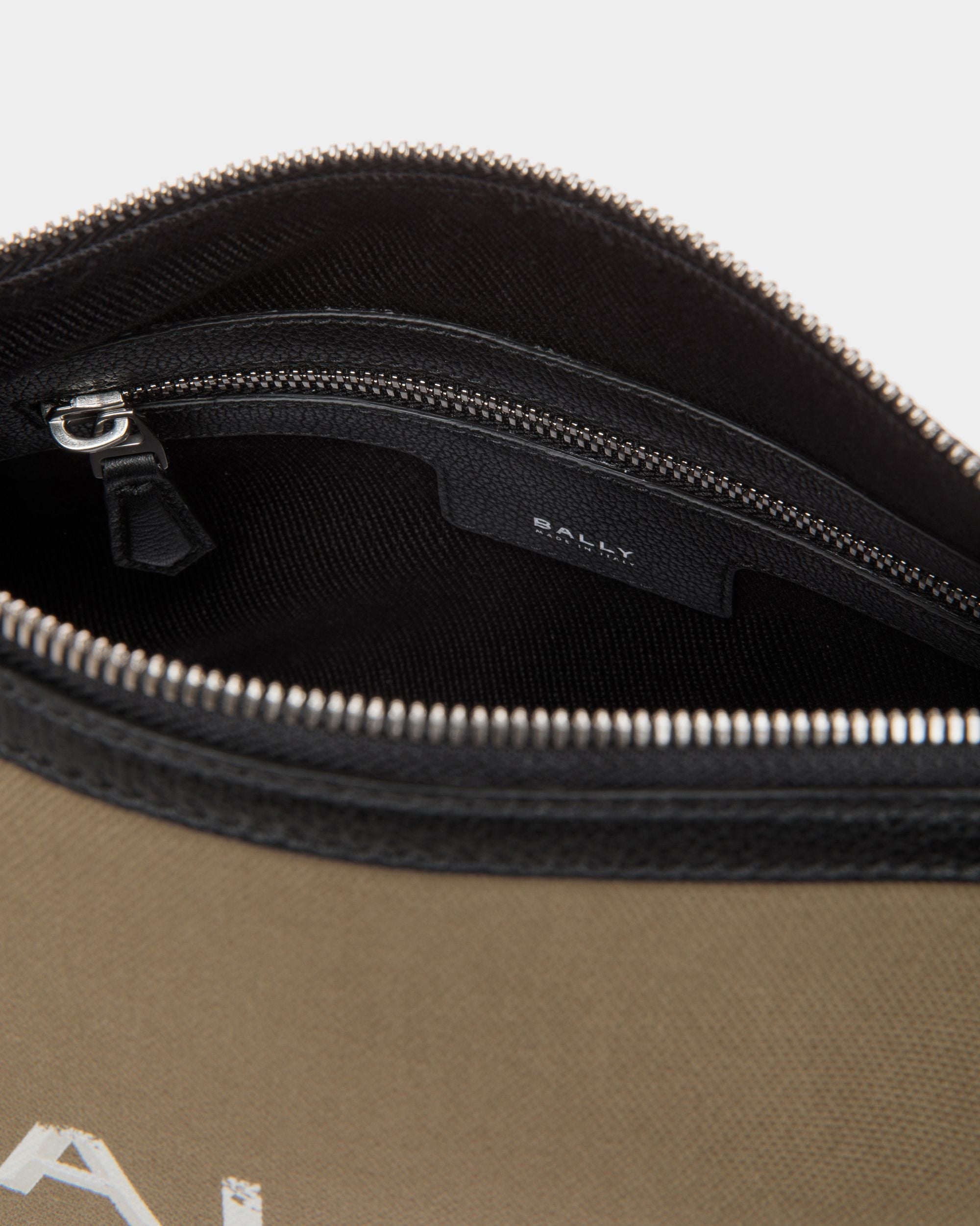 Bally Global - Sac À Bandoulière Arkle Logo En Toile Et Cuir - Vert