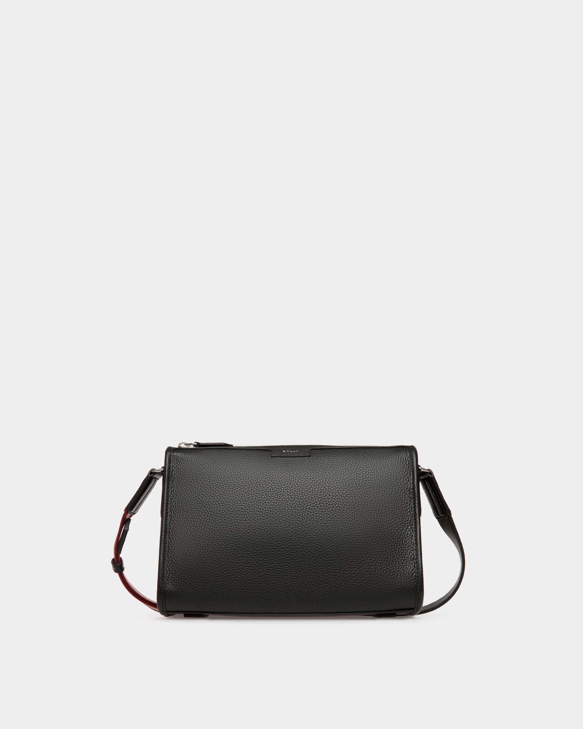 Bally Global - Bolso Messenger Code Pequeño De Piel Granulada Color Negro - Negro