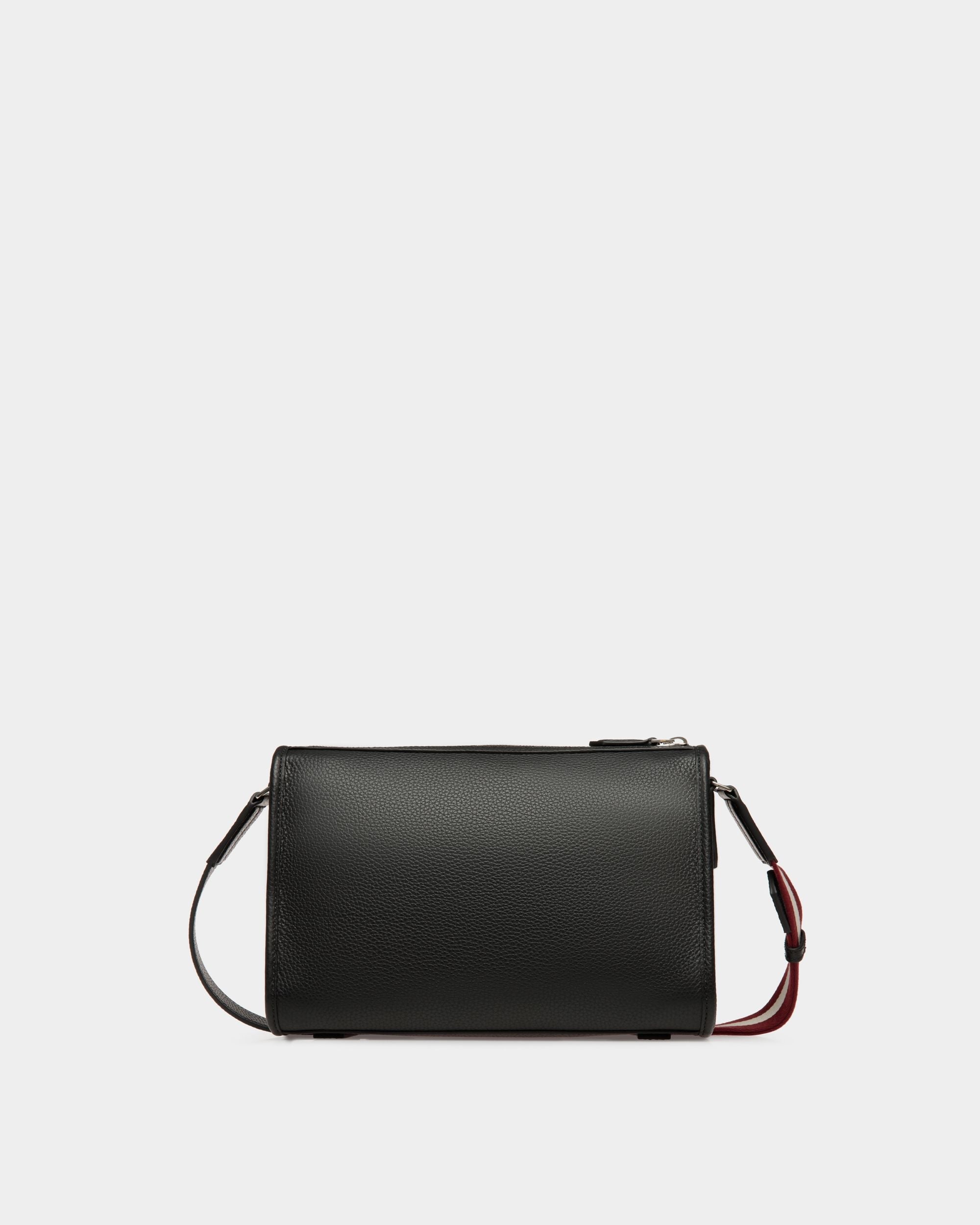 Bally Global - Bolso Messenger Code Pequeño De Piel Granulada Color Negro - Negro