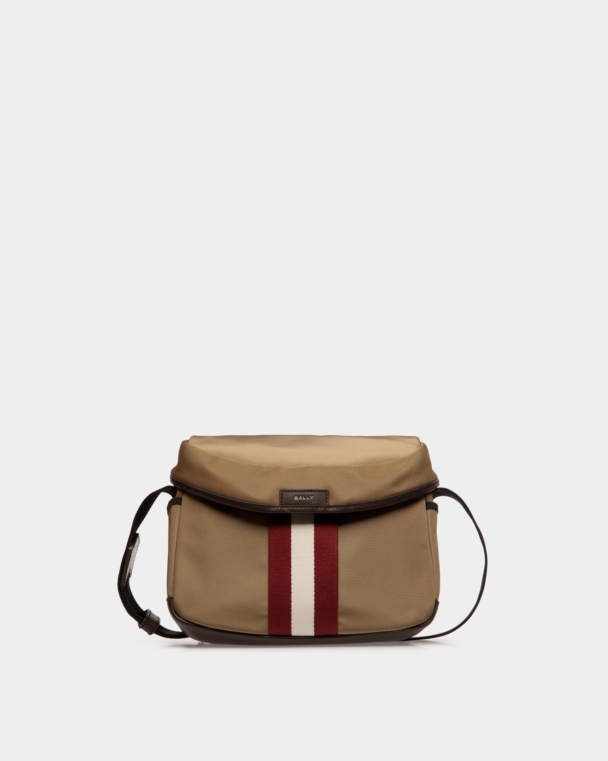 Bally Global - Code Crossbody Bag in Camel Nylon - Beige