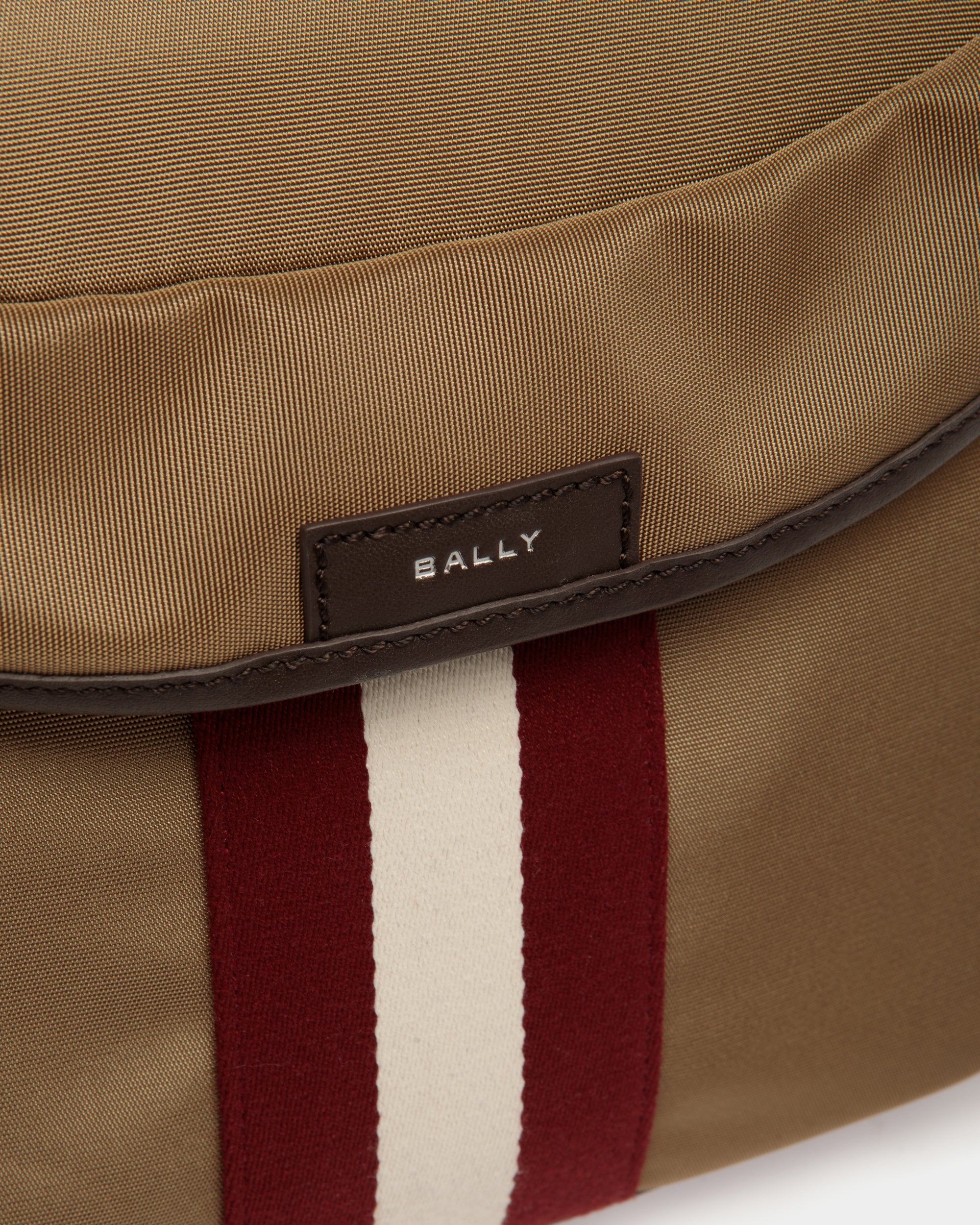 Bally Global - Code Crossbody Bag in Camel Nylon - Beige
