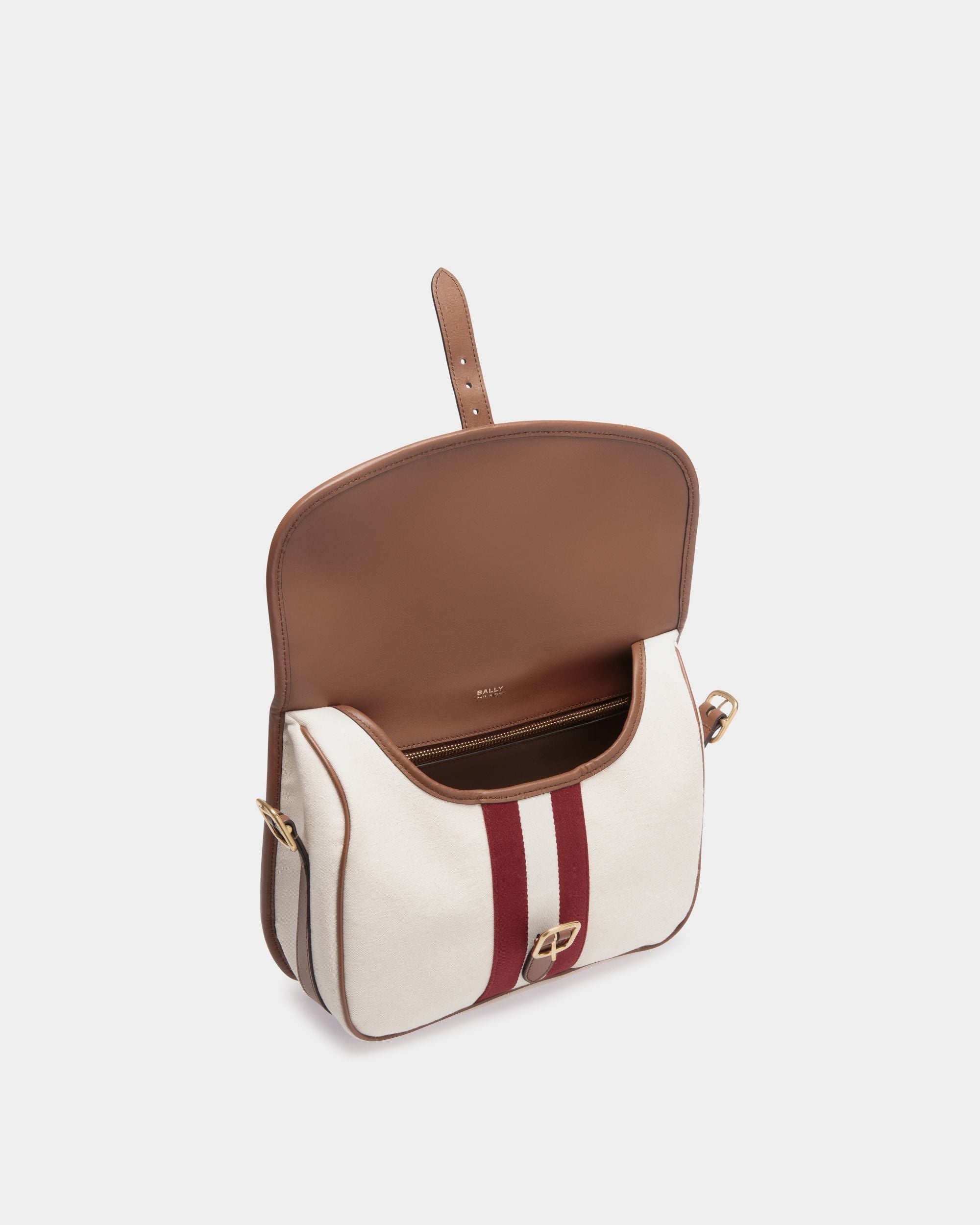 Bally Global - Beckett Shoulder Bag In Brown Fabric - Brown
