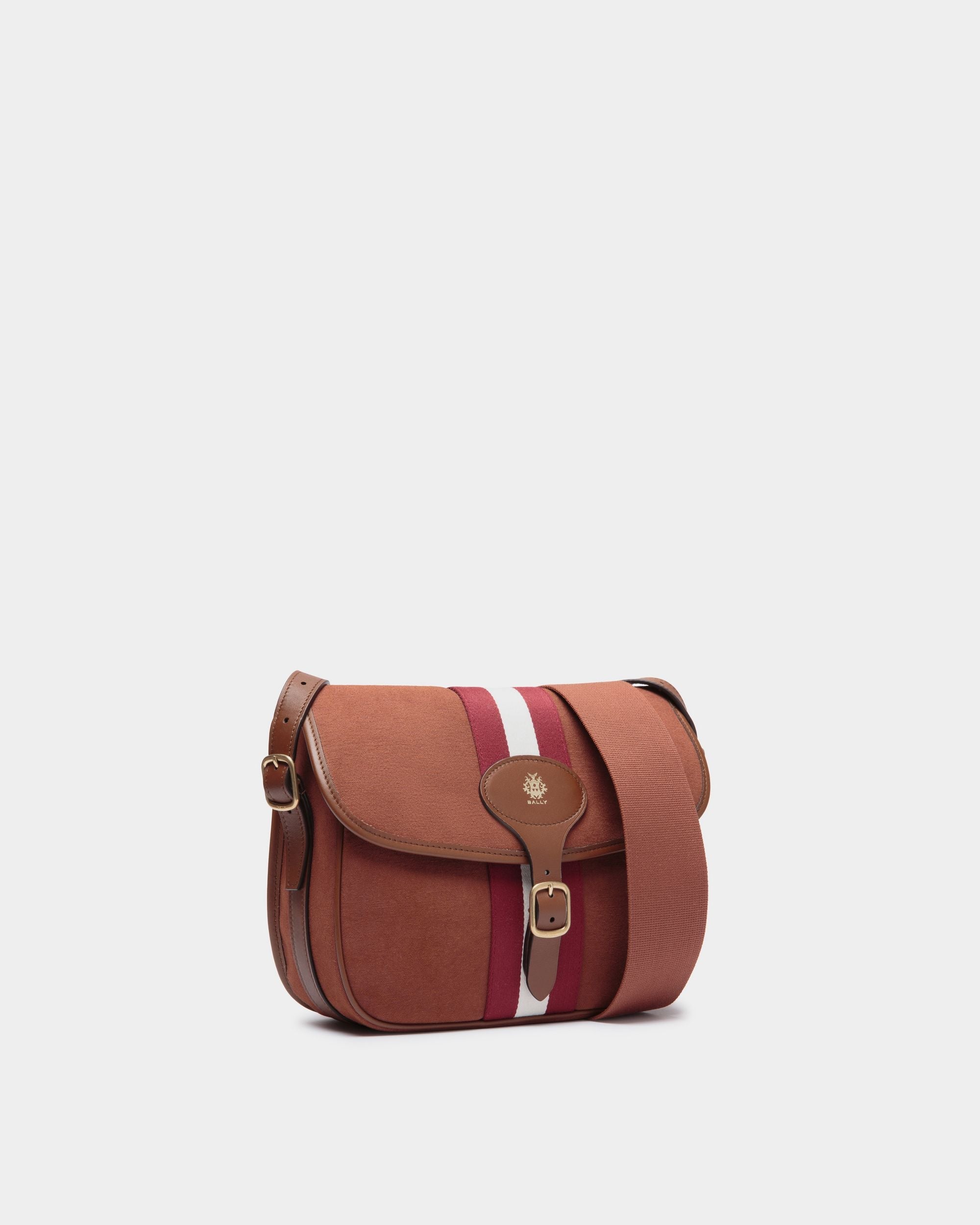 Bally Global - Beckett Crossbody Bag in Red Cotton Canvas - Red