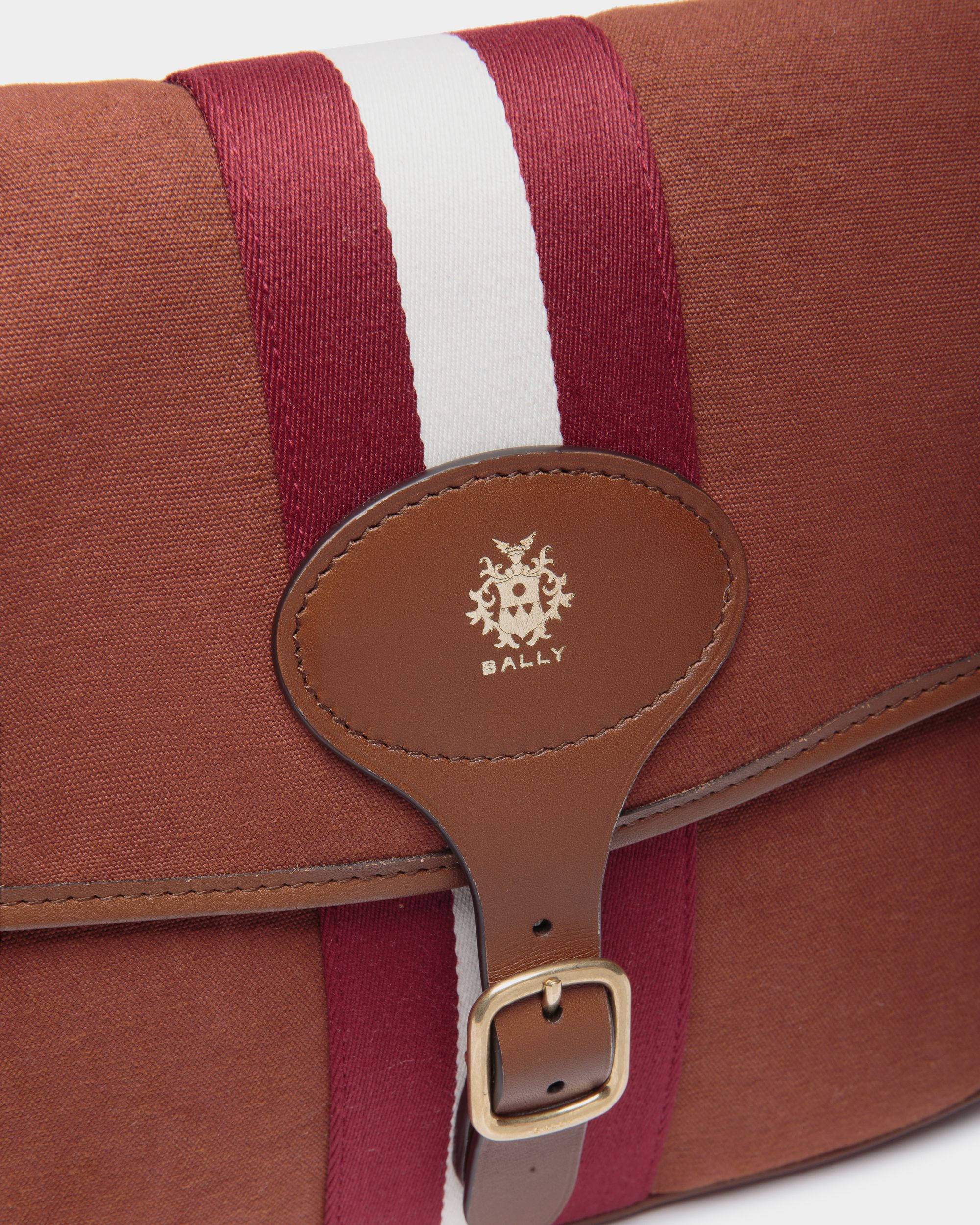 Bally Global - Beckett Crossbody Bag in Red Cotton Canvas - Red