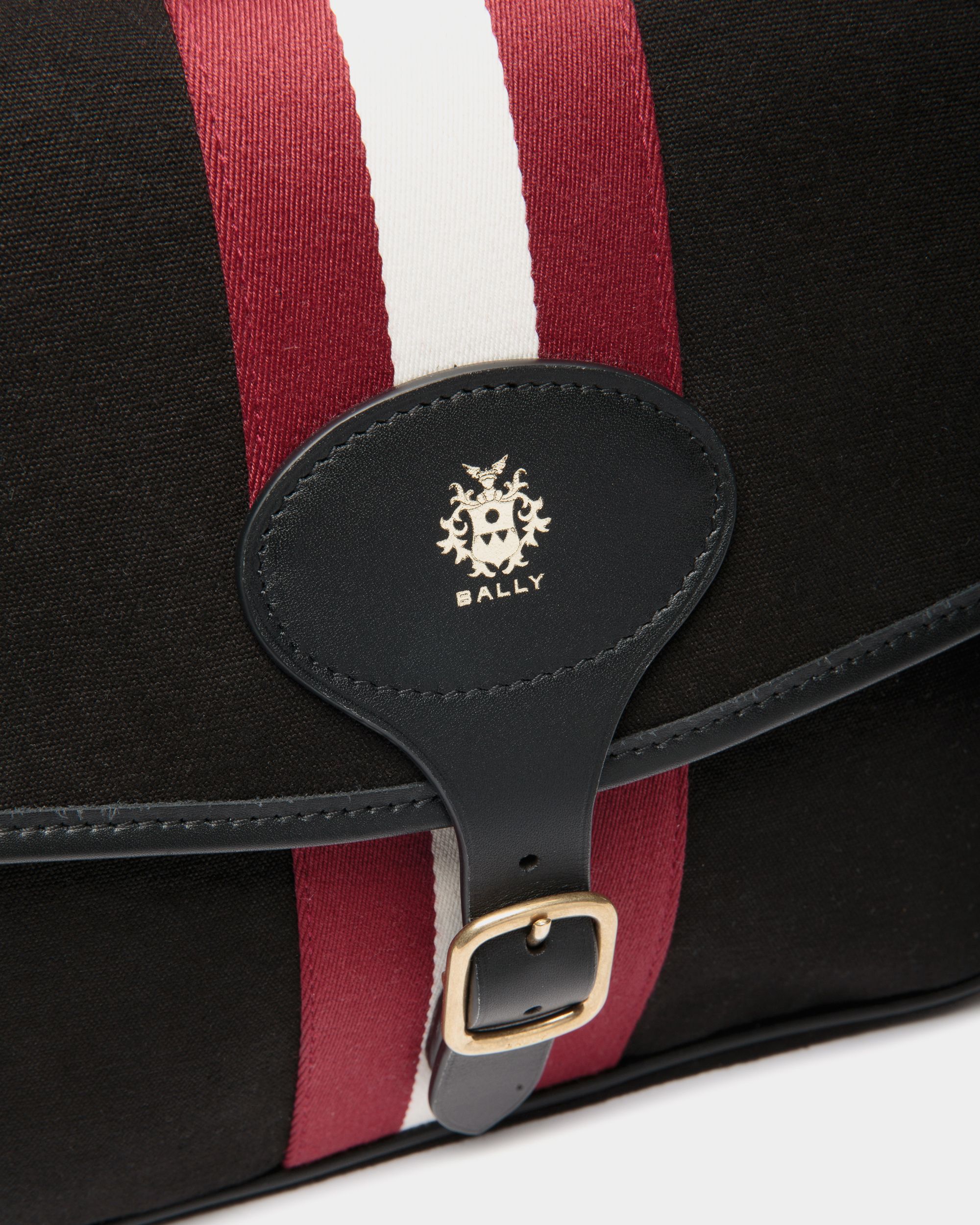 Bally Global - Sac À Bandoulière Beckett En Toile Noire - Noir