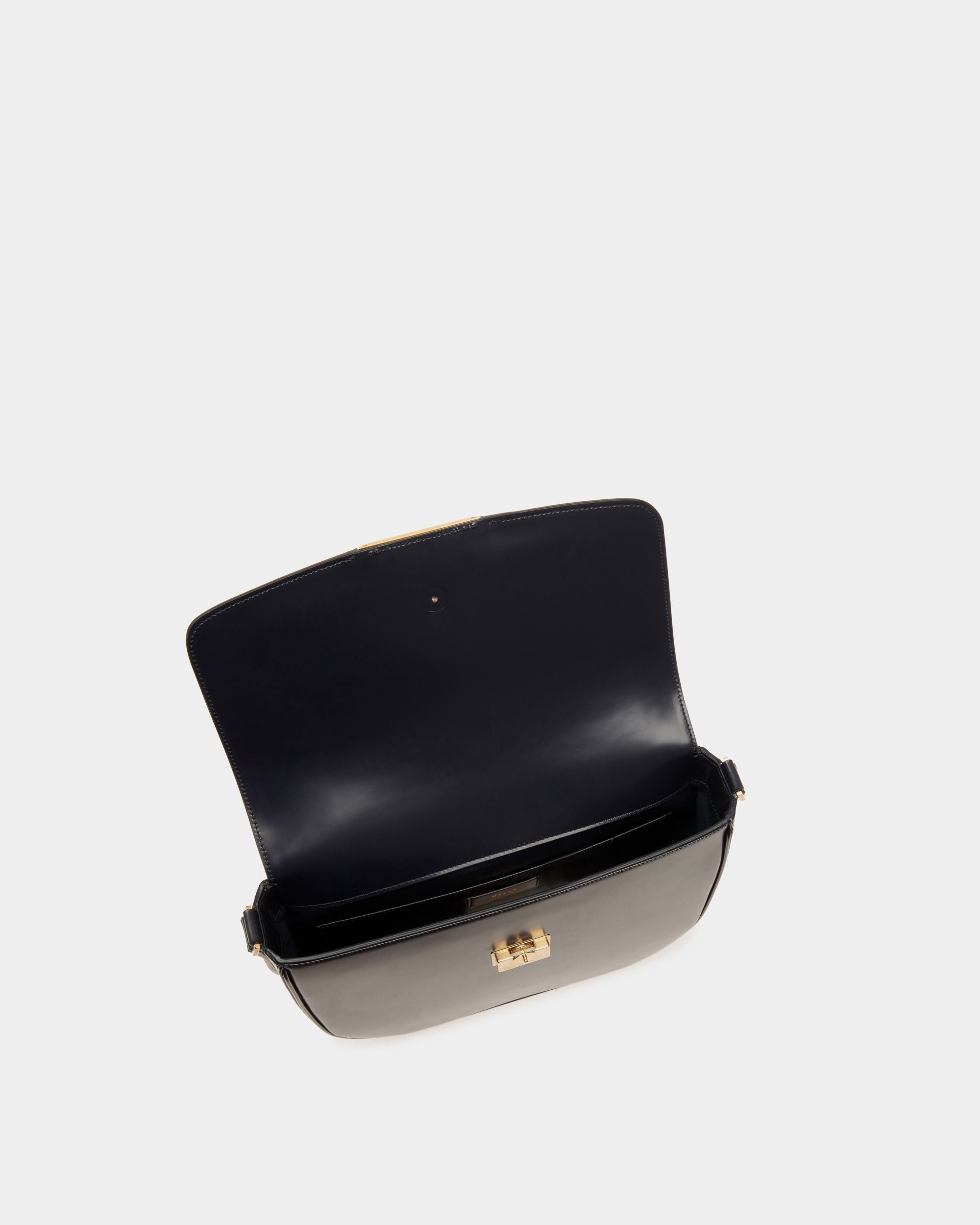 Bally Global - Deco Crossbody Bag in Navy Blue Brushed Leather - Blue
