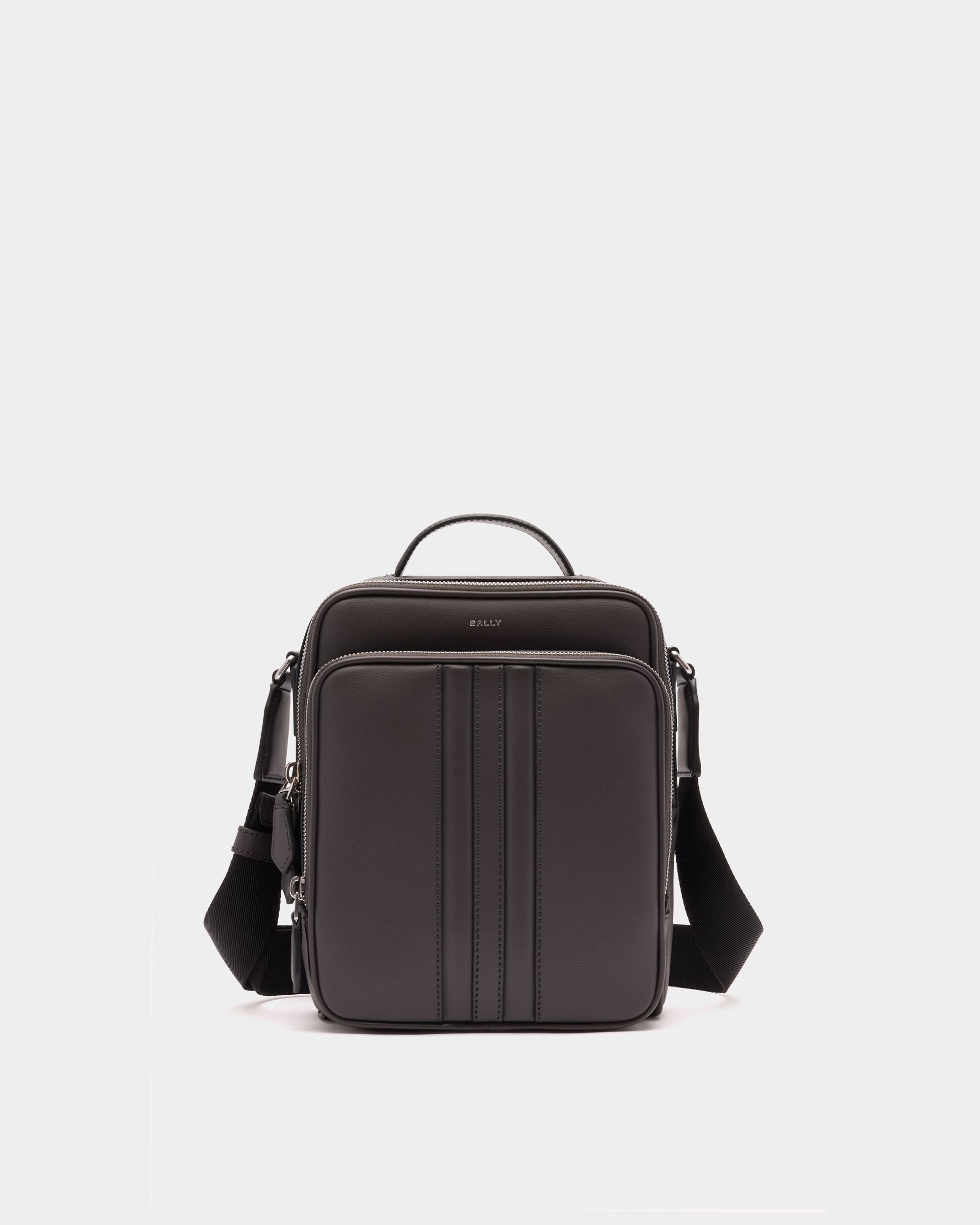 Bally Global - Mythos Crossbody Bag in Grey Recycled Leather - Grey