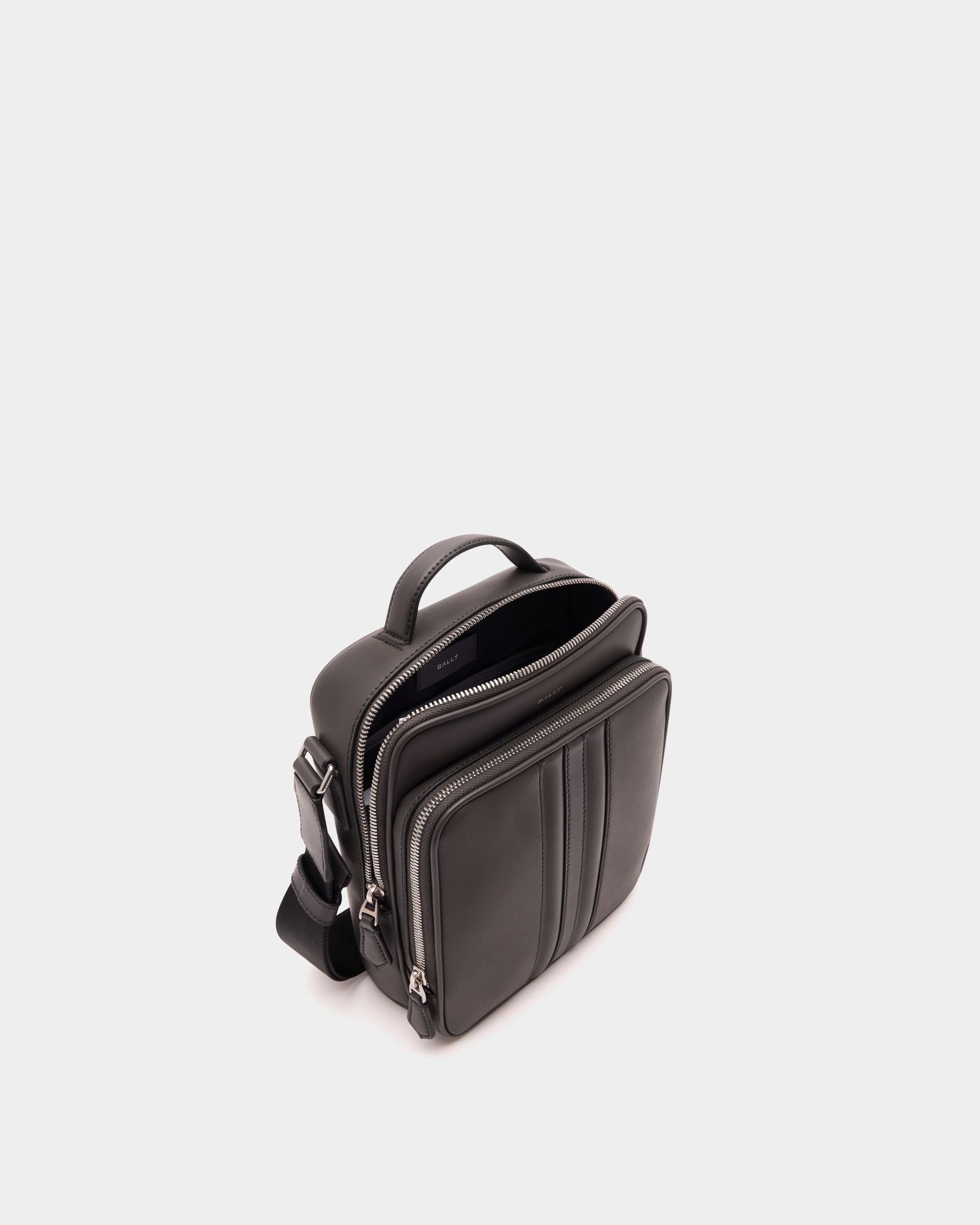 Bally Global - Mythos Crossbody Bag in Grey Recycled Leather - Grey