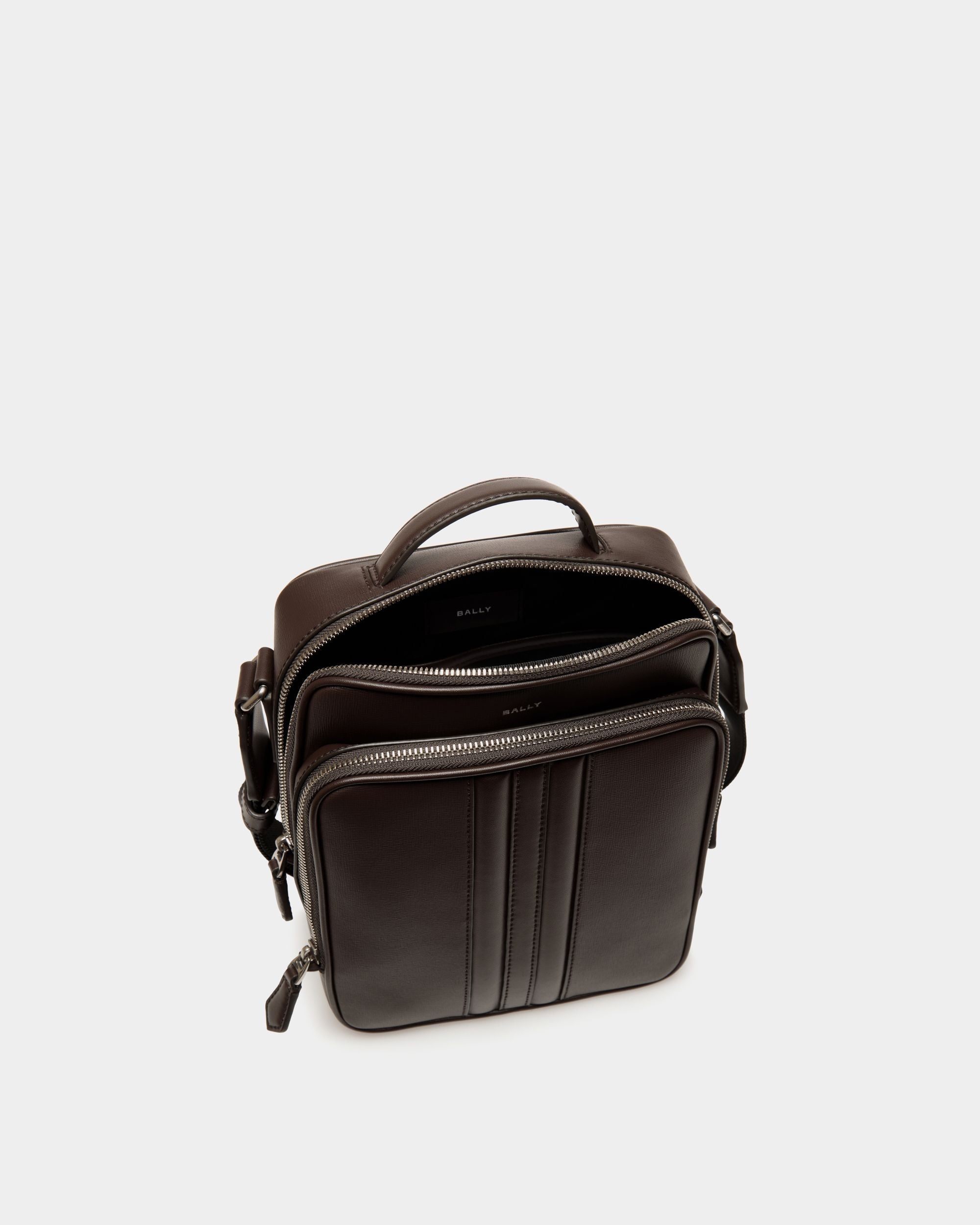 Bally Global - Mythos Crossbody Bag in Ebano Recycled Leather - Brown