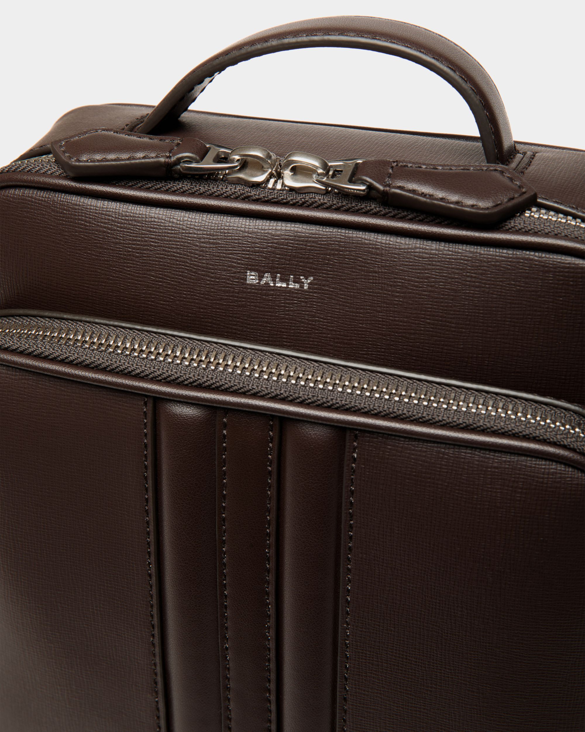 Bally Global - Mythos Crossbody Bag in Ebano Recycled Leather - Brown