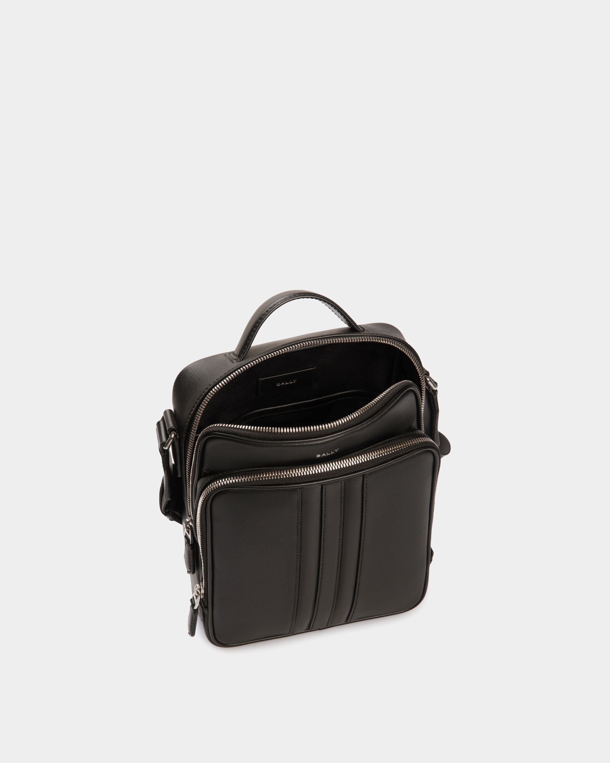 Bally Global - Mythos Crossbody Bag In Black Recycled Leather - Black
