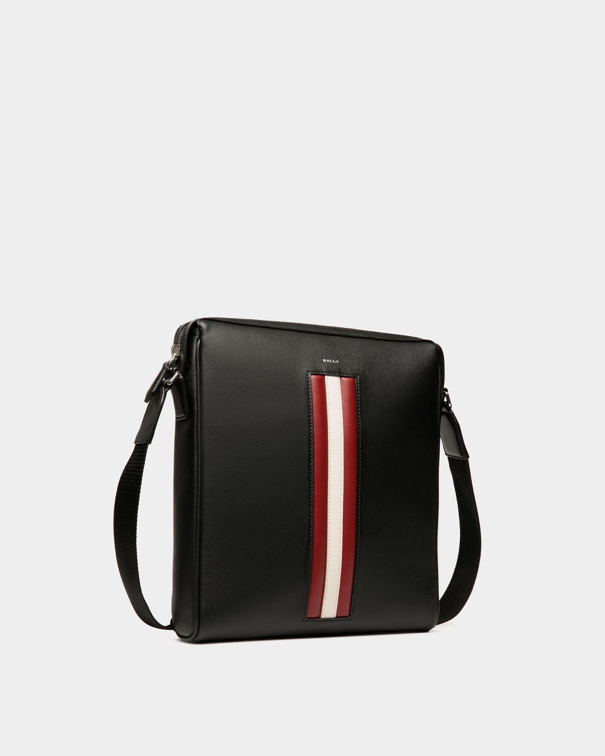 Bally Global - Mythos Crossbody Bag in Black Recycled Leather - Black
