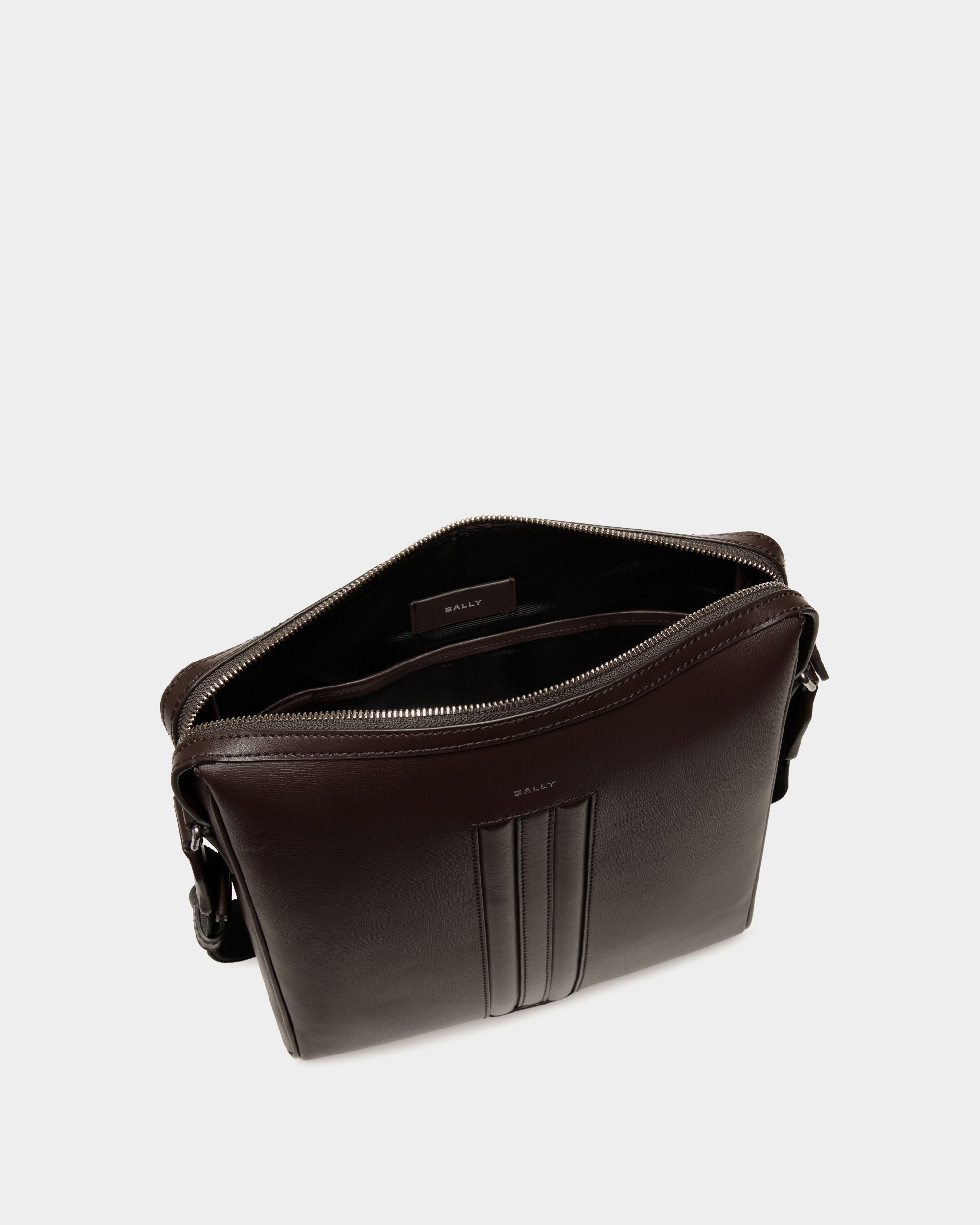 Bally Global - Mythos Crossbody Bag in Ebano Recycled Leather - Brown