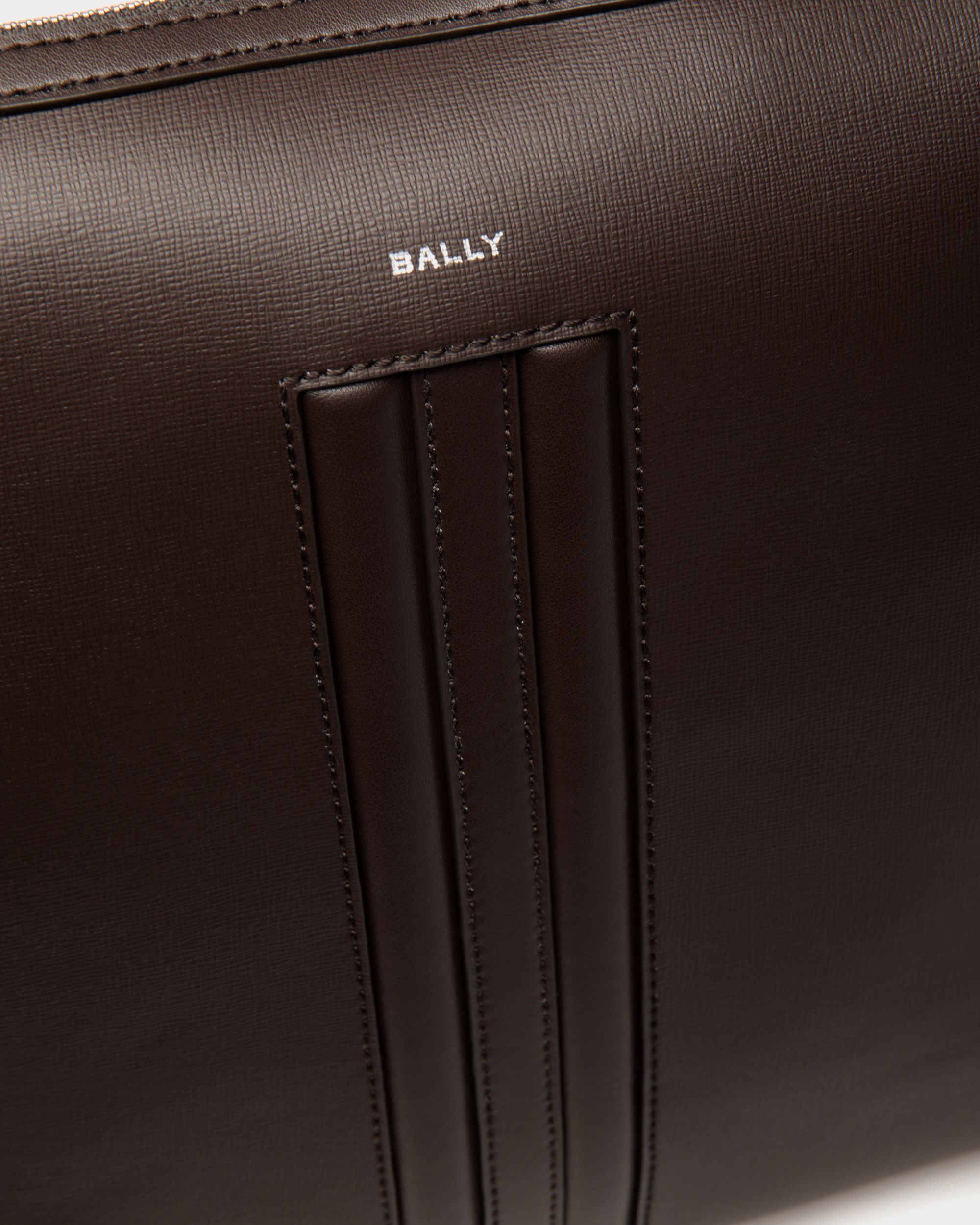 Bally Global - Mythos Crossbody Bag in Ebano Recycled Leather - Brown