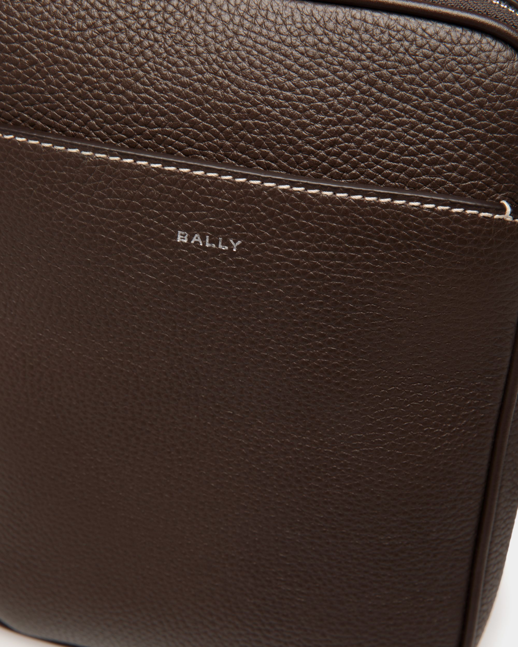 Bally Global - Oeden Crossbody Bag in Ebano Leather - Brown