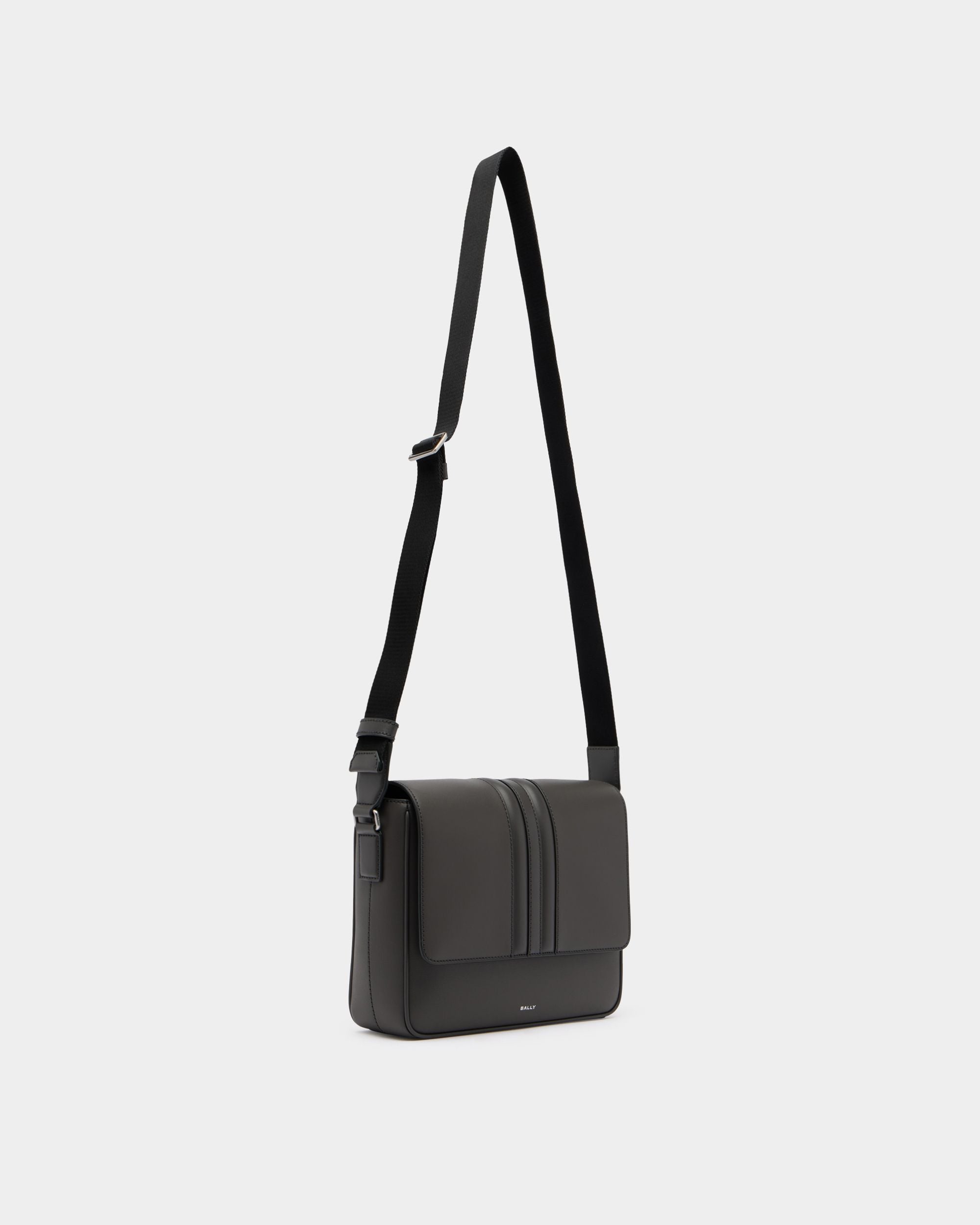 Bally Global - Mythos Crossbody Bag in Grey Recycled Leather - Grey