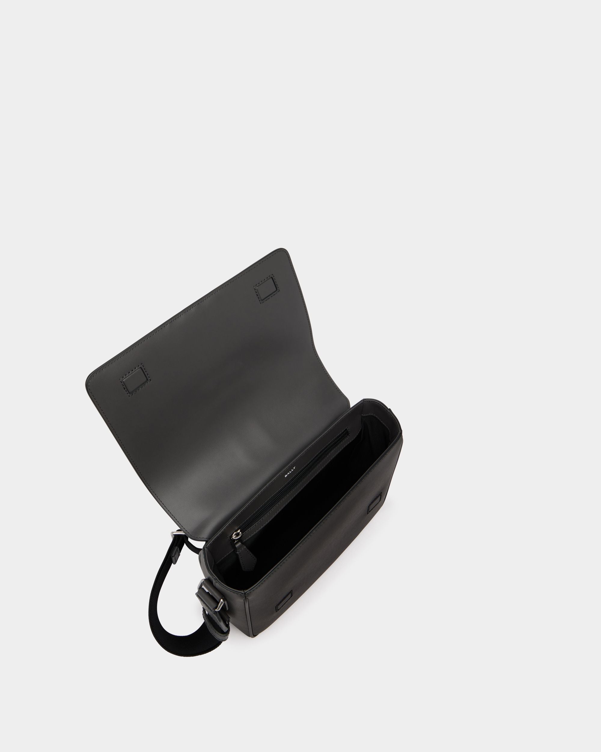 Bally Global - Mythos Crossbody Bag in Grey Recycled Leather - Grey