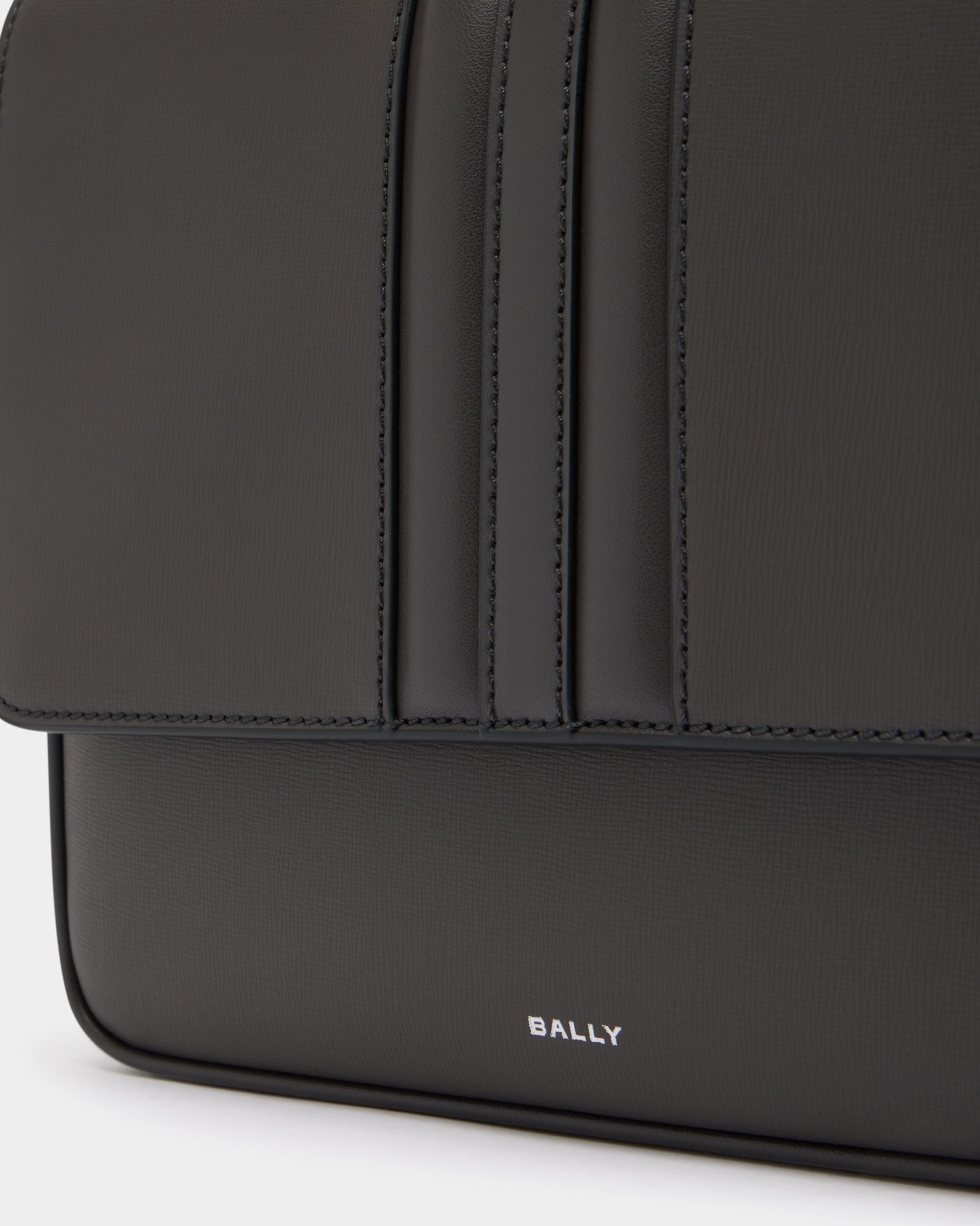 Bally Global - Mythos Crossbody Bag in Grey Recycled Leather - Grey