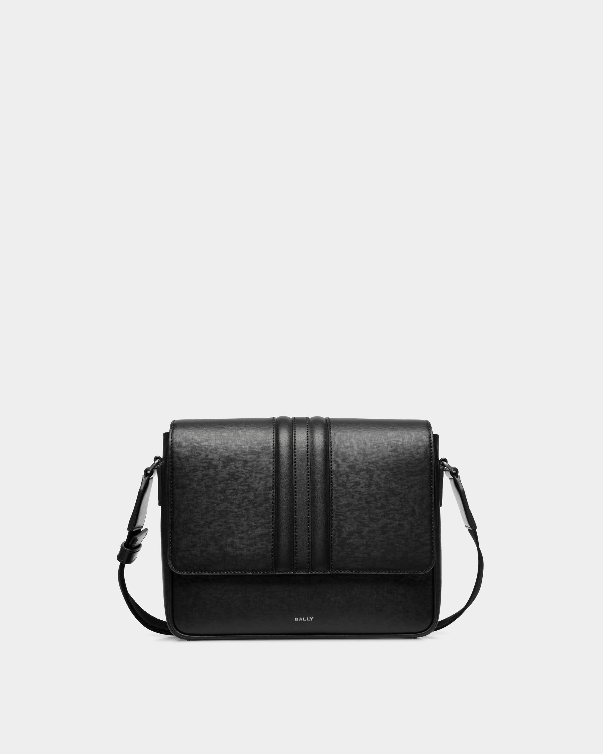 Bally Global - Mythos Crossbody Bag in Black Recycled Leather - Noir