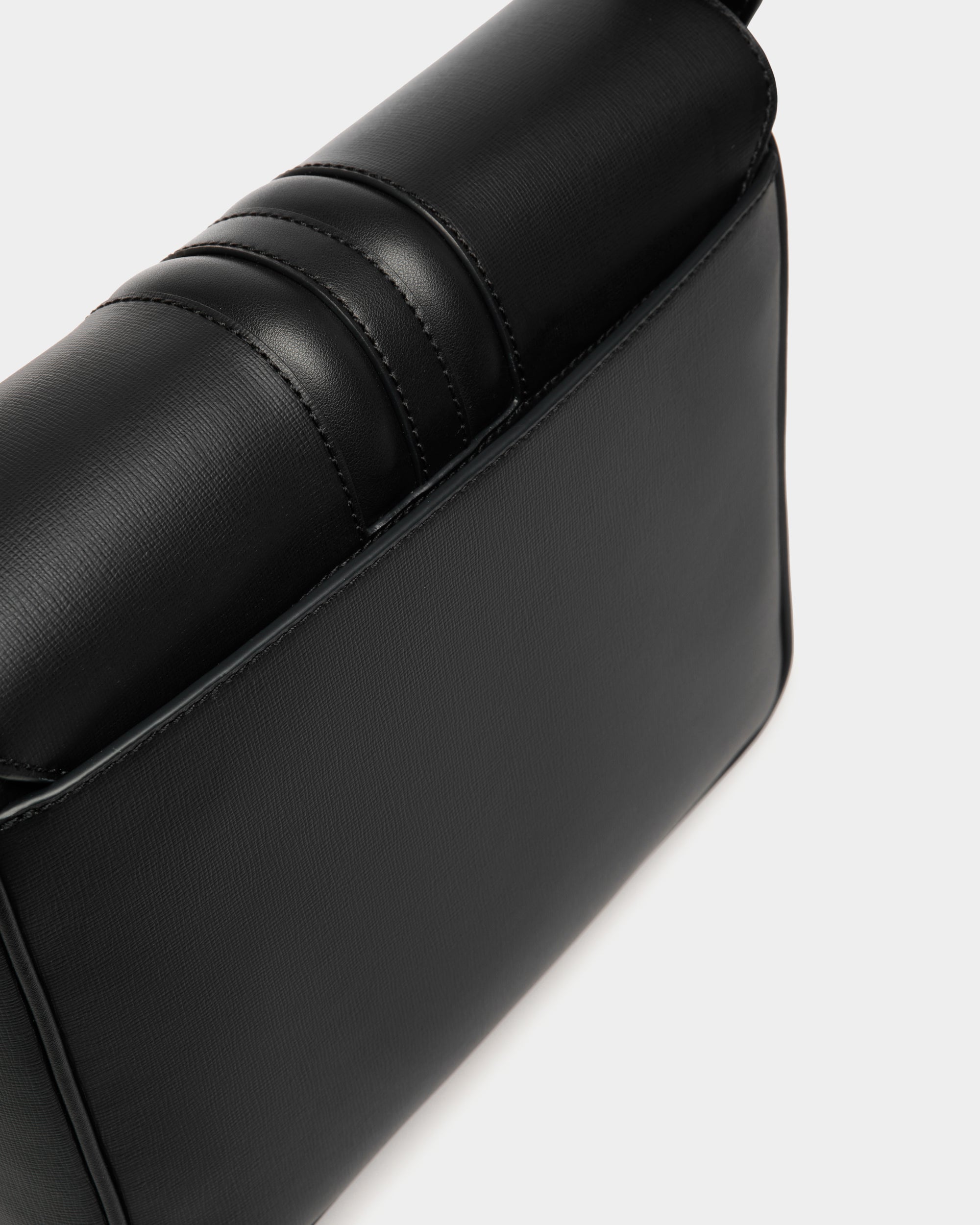 Bally Global - Mythos Crossbody Bag in Black Recycled Leather - Noir