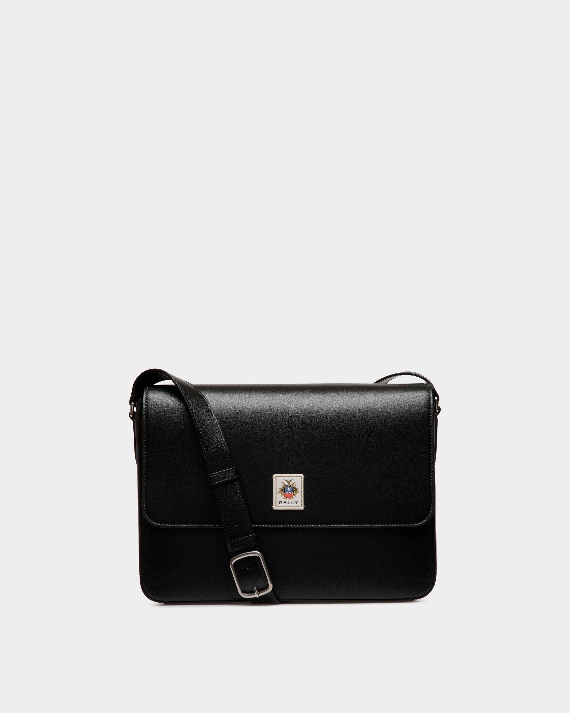 Bally Global - Easy Bally Messenger Bag In Black Leather - Negro