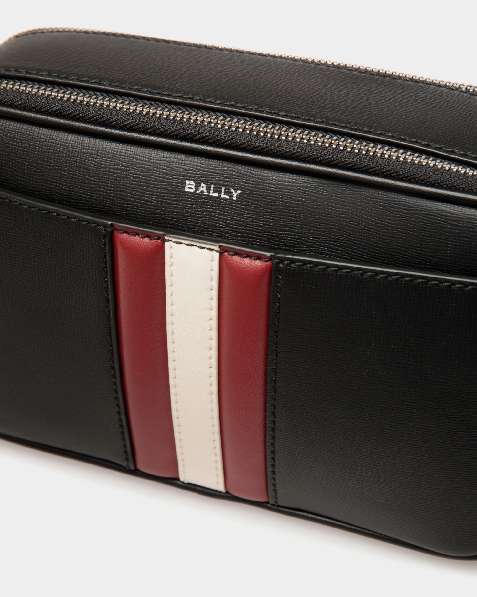Bally Global - Mythos Crossbody Bag in Black Recycled Leather - Black