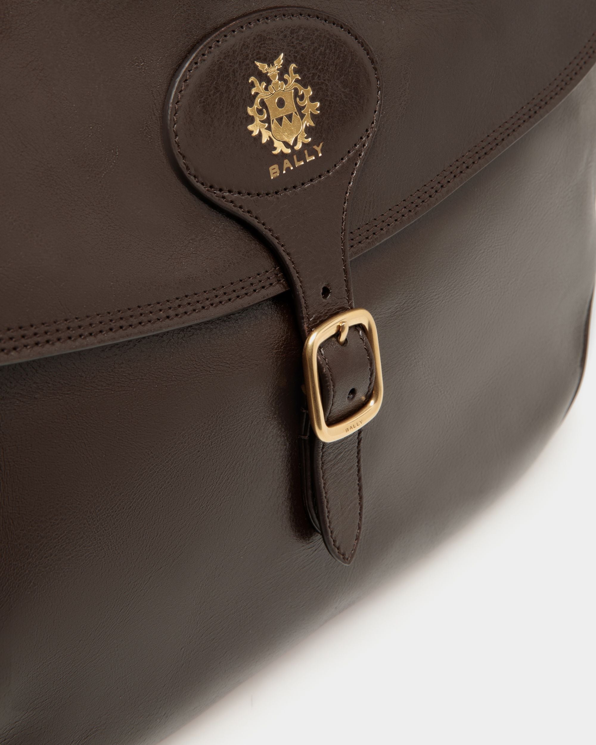 Bally Global - Sac À Bandoulière Beckett En Cuir Ebano - Marron
