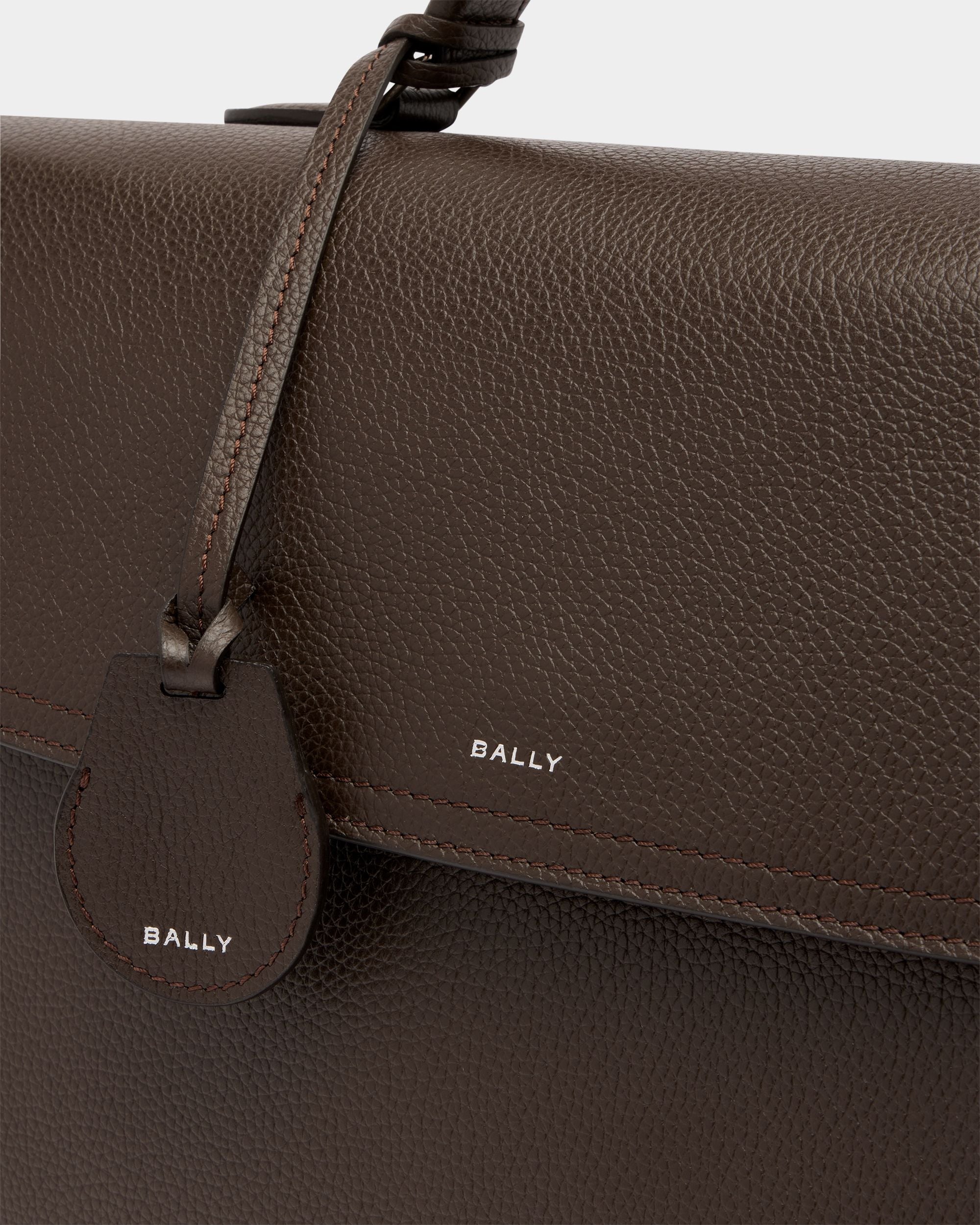 Bally Global - Capitol Briefcase in Ebano Grained Leather - Brown