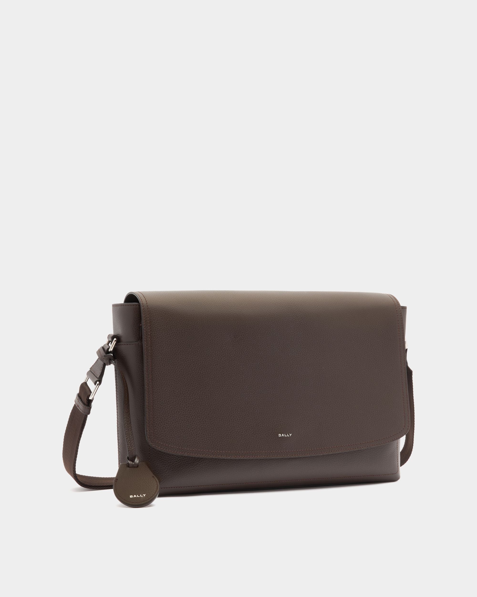 Bally Global - Sac À Bandoulière Capitol En Cuir Grainé Ebano - Marron