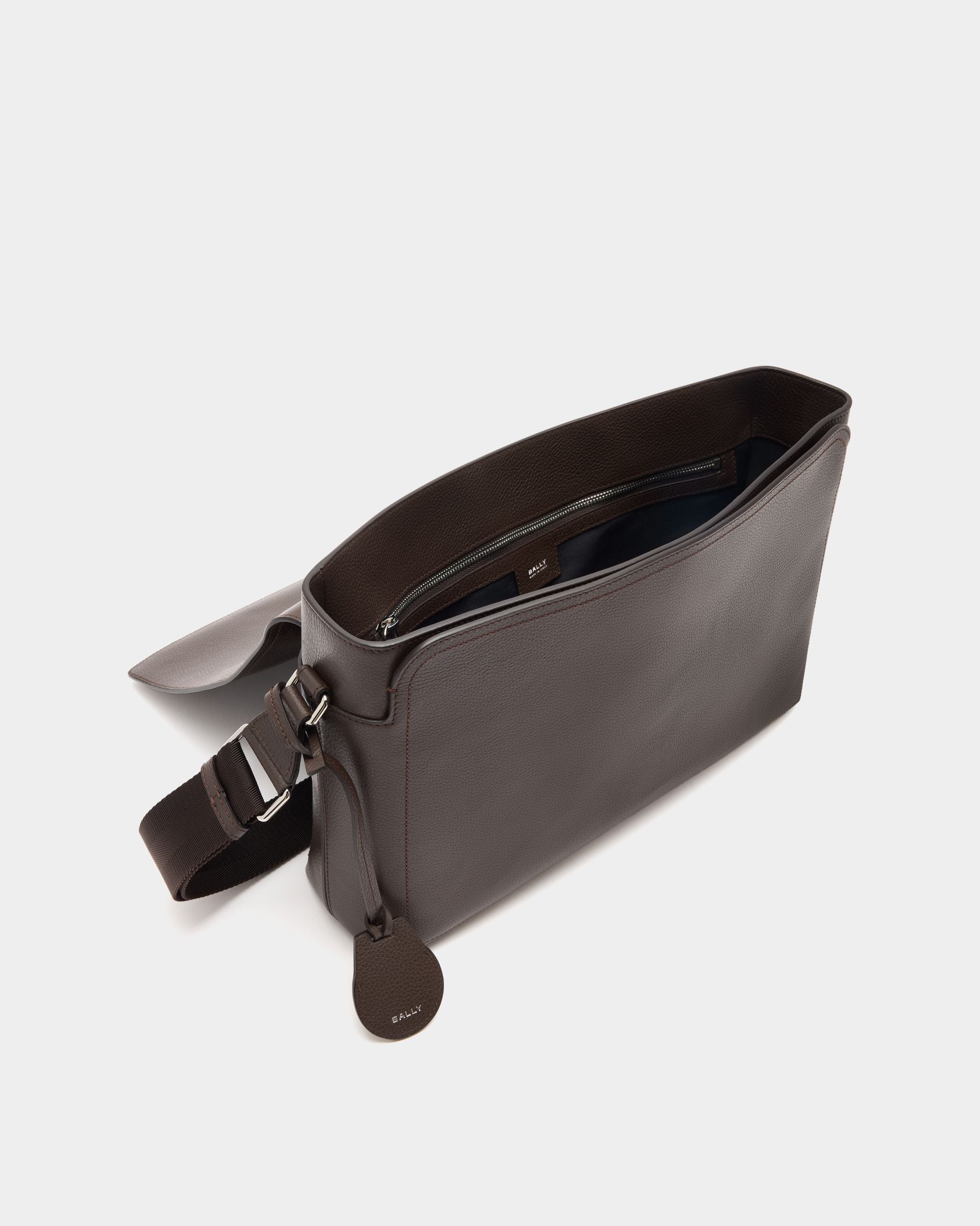 Bally Global - Sac À Bandoulière Capitol En Cuir Grainé Ebano - Marron