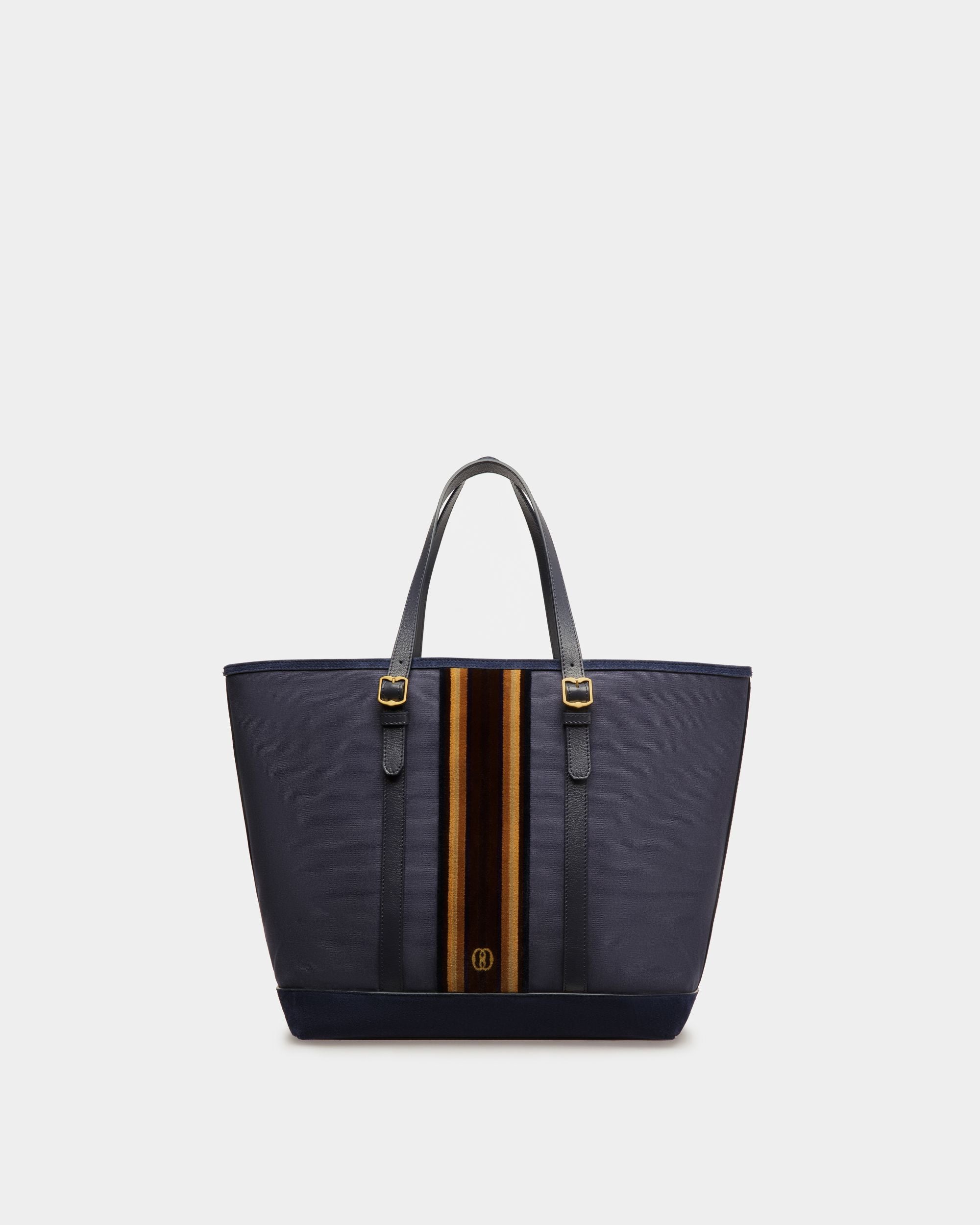 Bally Global - Tote Bag Gare De Tela Azul Marino - Azul