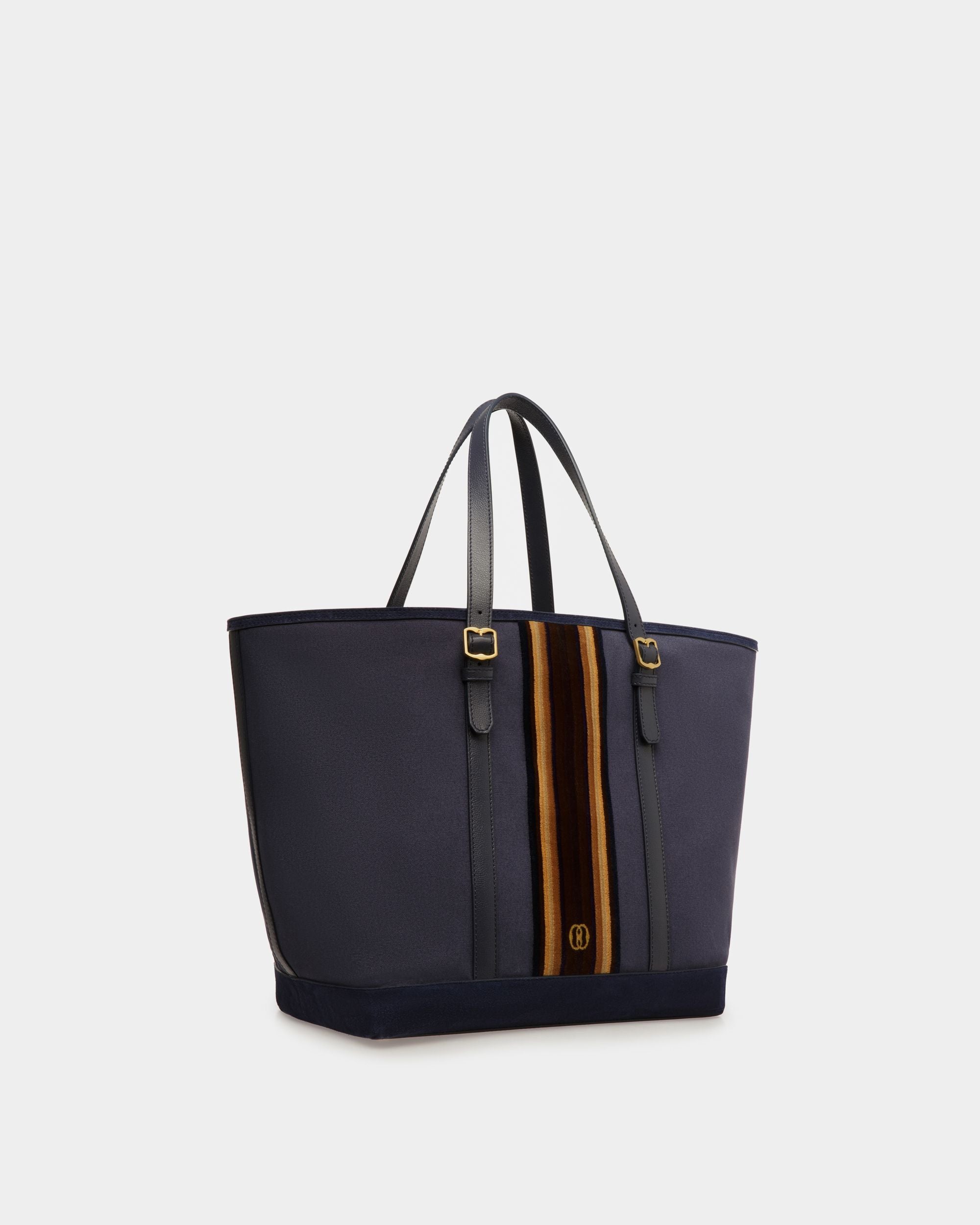 Bally Global - Tote Bag Gare De Tela Azul Marino - Azul