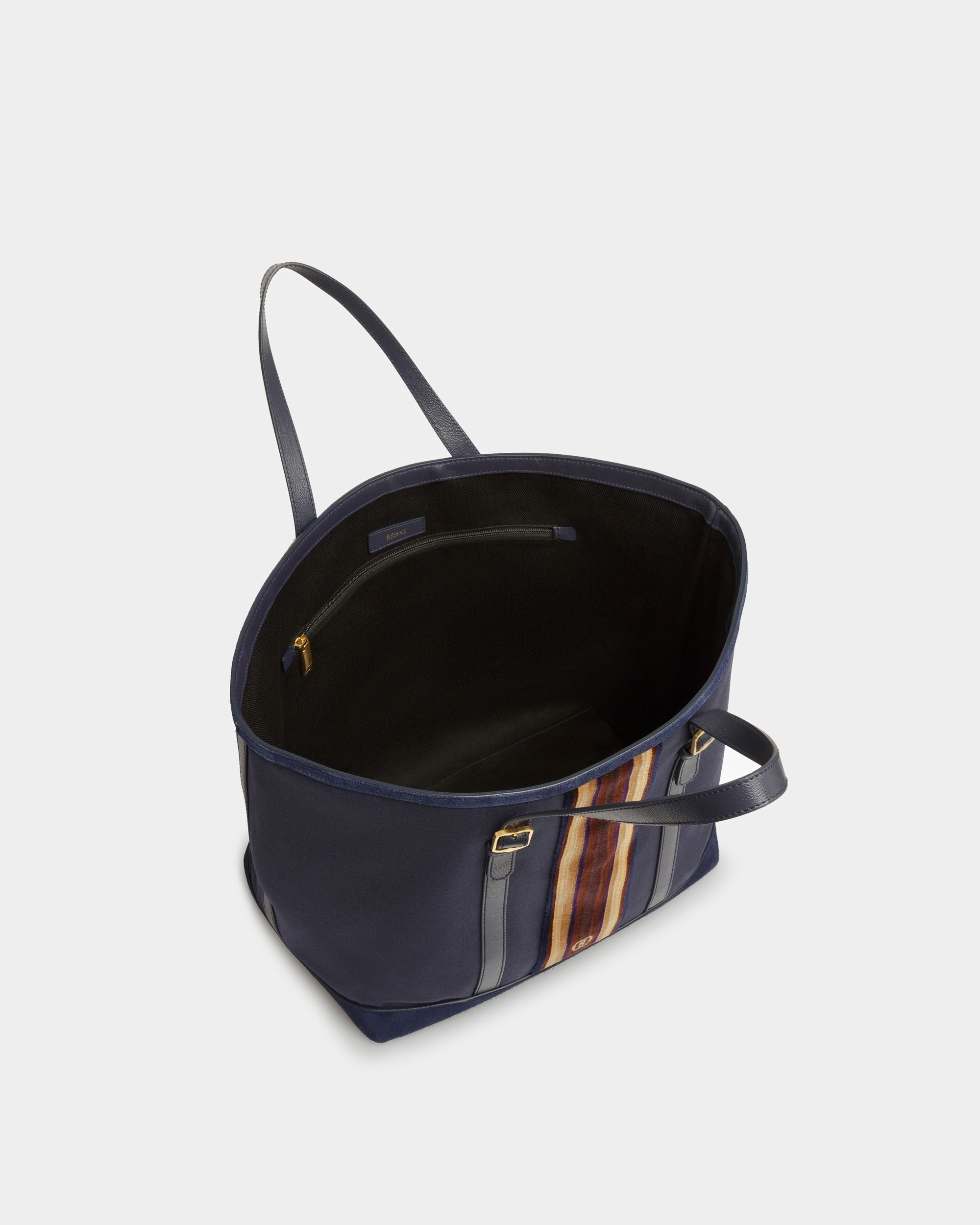 Bally Global - Tote Bag Gare De Tela Azul Marino - Azul