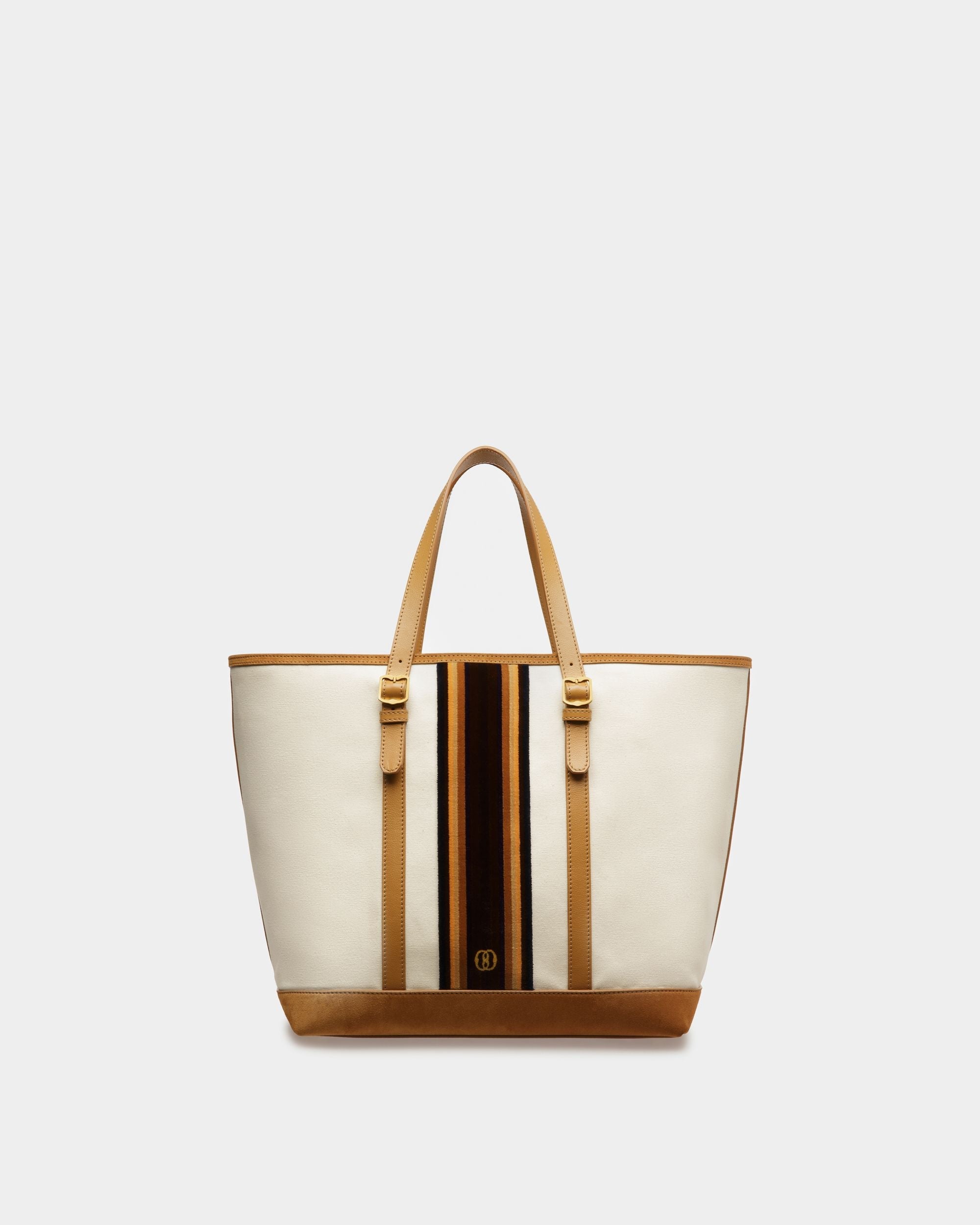 Bally Global - Gare Tote Bag In Natural And Desert Fabric - Beige
