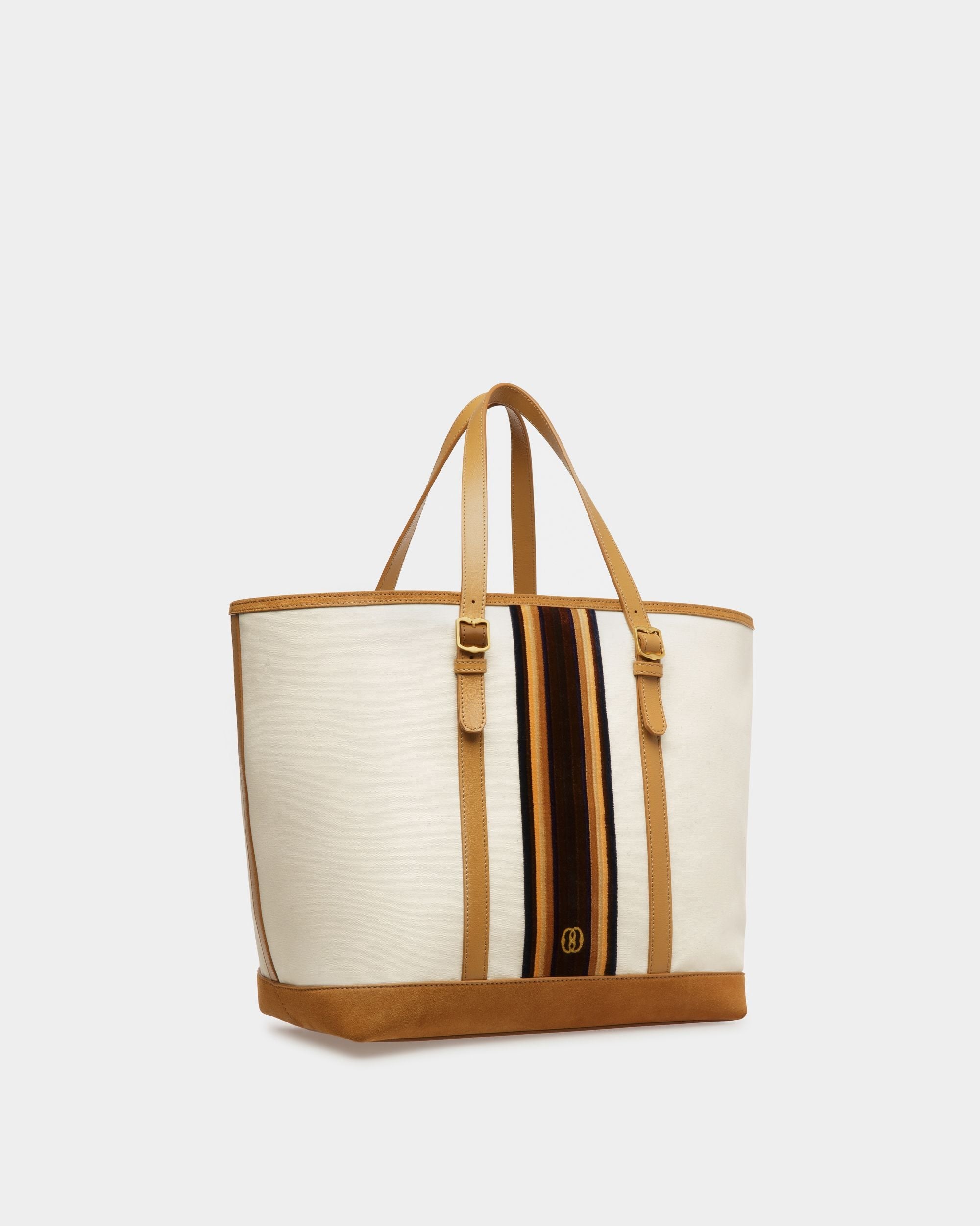 Bally Global - Gare Tote Bag In Natural And Desert Fabric - Beige