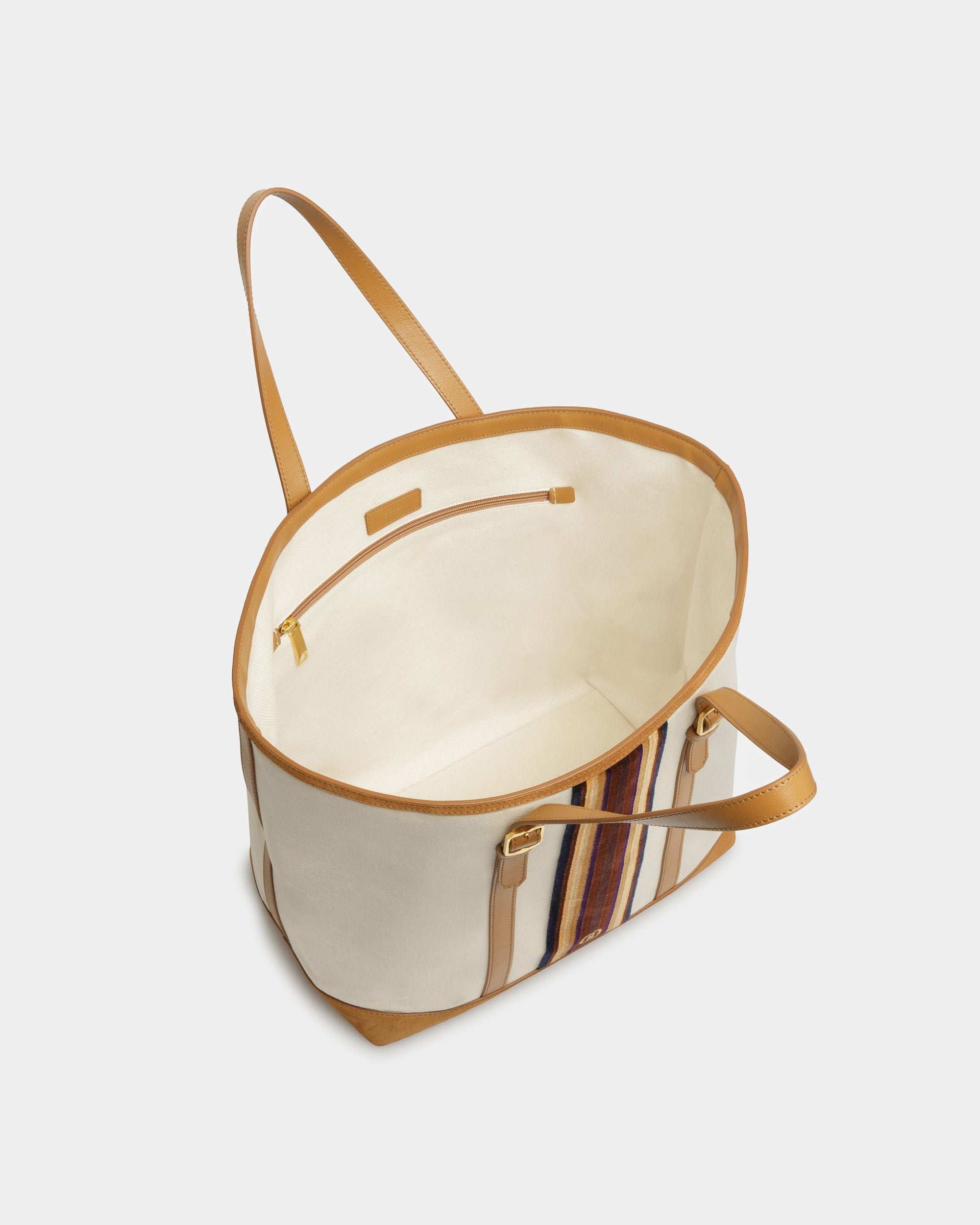 Bally Global - Gare Tote Bag In Natural And Desert Fabric - Beige